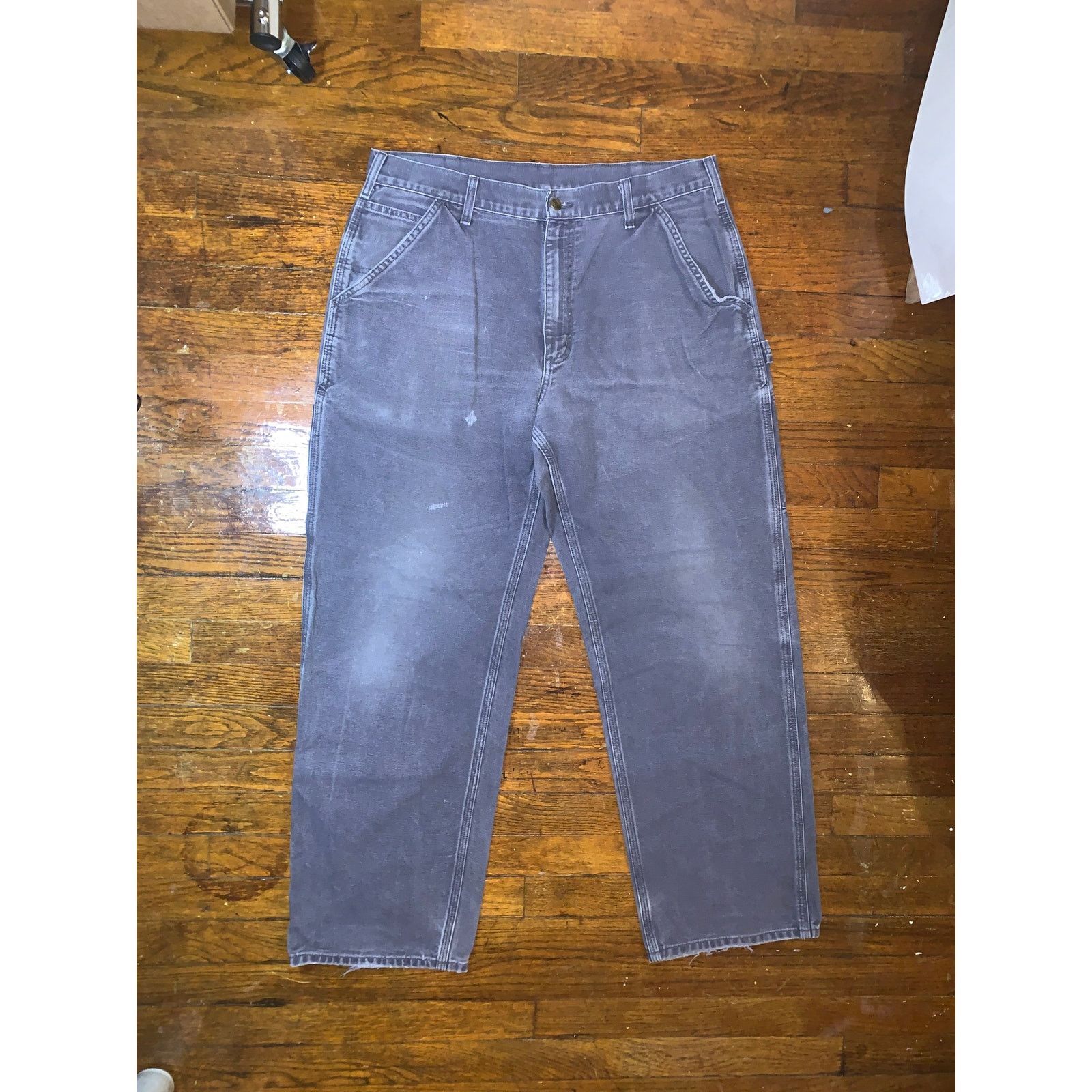 Carhartt Carhartt B11 Work Pants 36x32 Dark Grey Washed Duck Mexico Size US 36 / EU 52 - 1 Thumbnail