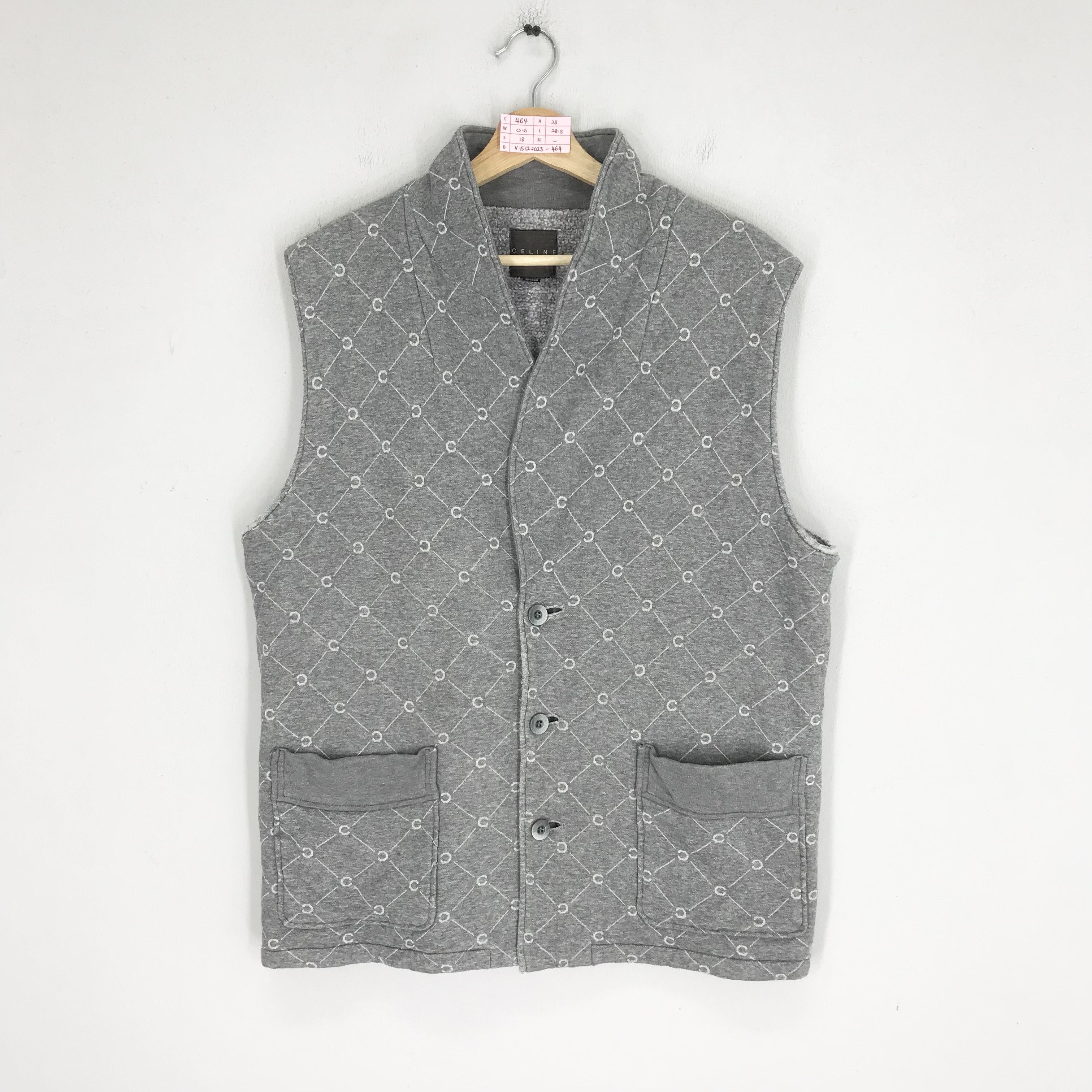 Celine Vintage Celine Homme Monogram Sherpa Lined Vest Coat Size US M / EU 48-50 / 2 - 1 Thumbnail