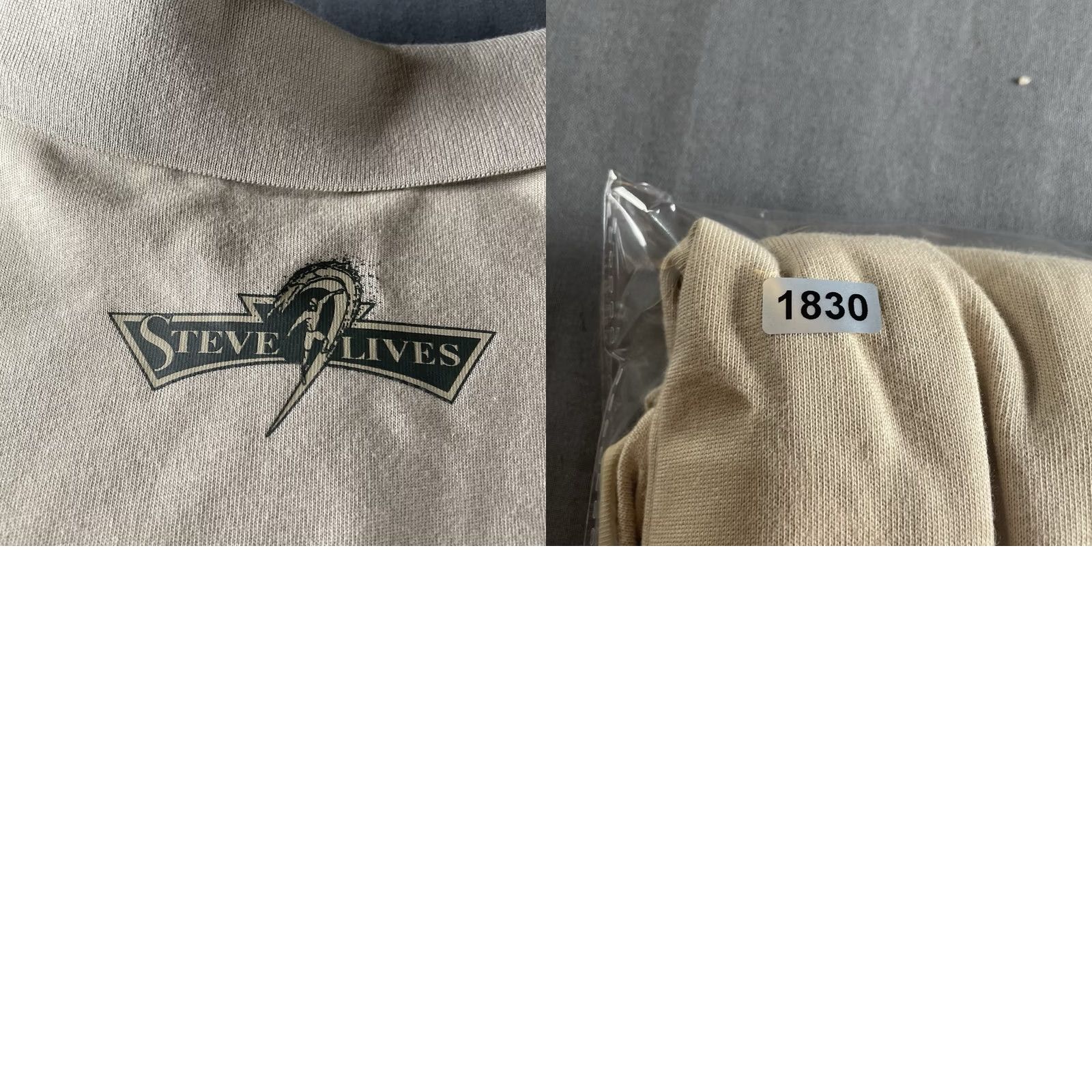 Vintage Steve Irwin Shirt Mens L Polo Australia Zoo Crocodile Hunter Steve Lives NEW Regular Beige Cotton Button-Up Short Sleeve Size US L / EU 52-54 / 3 - 9 Thumbnail
