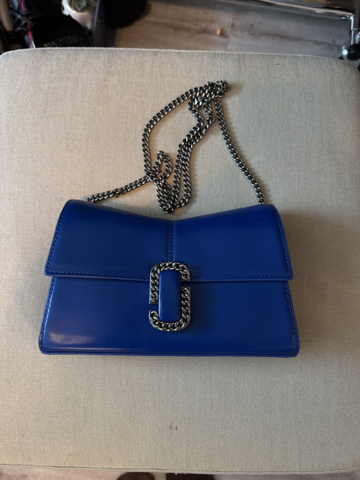 Marc Jacobs Marc Jacobs Leather Shoulder Bag In Blue with Dust Bag Size ONE SIZE - 1 Thumbnail