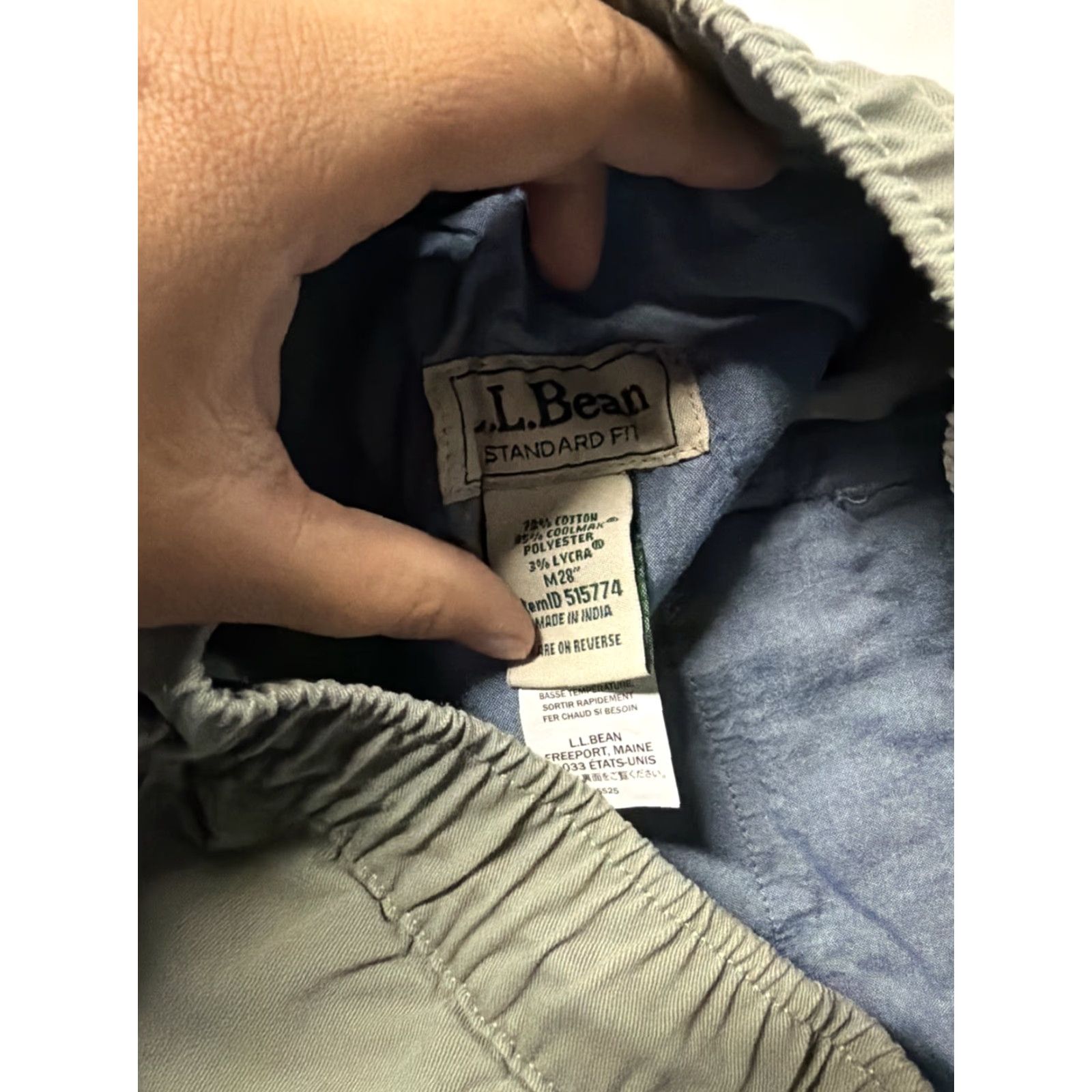 Vintage LL Bean Men's Comfort Stretch Dock Pants Straight Leg Size 28 Green Size US 28 / EU 44 - 3 Thumbnail
