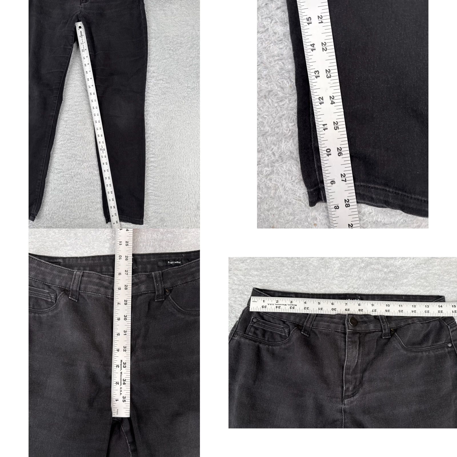 Jones New York Jones New York Jeans Women's 8 Black Denim Skinny Mid Rise 28x28 Regular Fit Size 30" / US 8 / IT 44 - 8 Thumbnail
