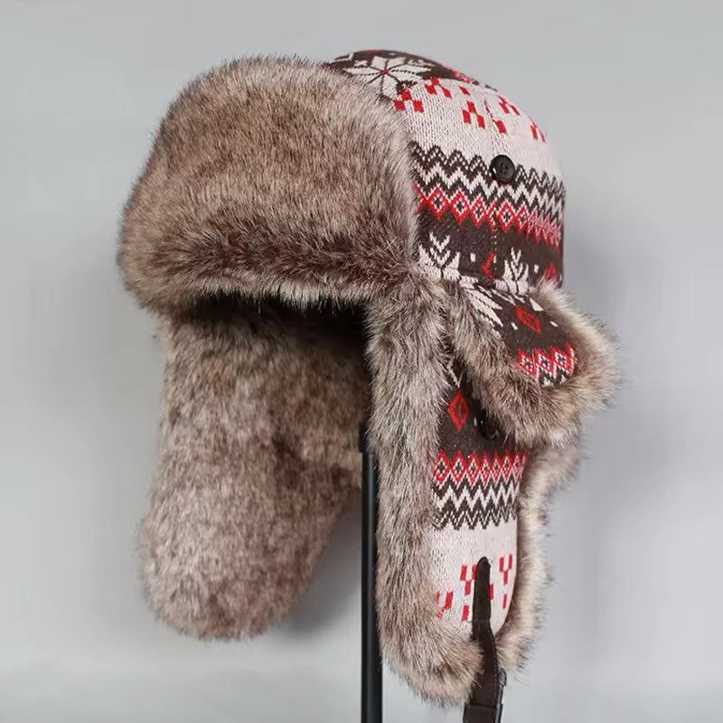 Japanese Brand Faux Fur Trapper Earflap Bomber Hat Size ONE SIZE - 1 Thumbnail