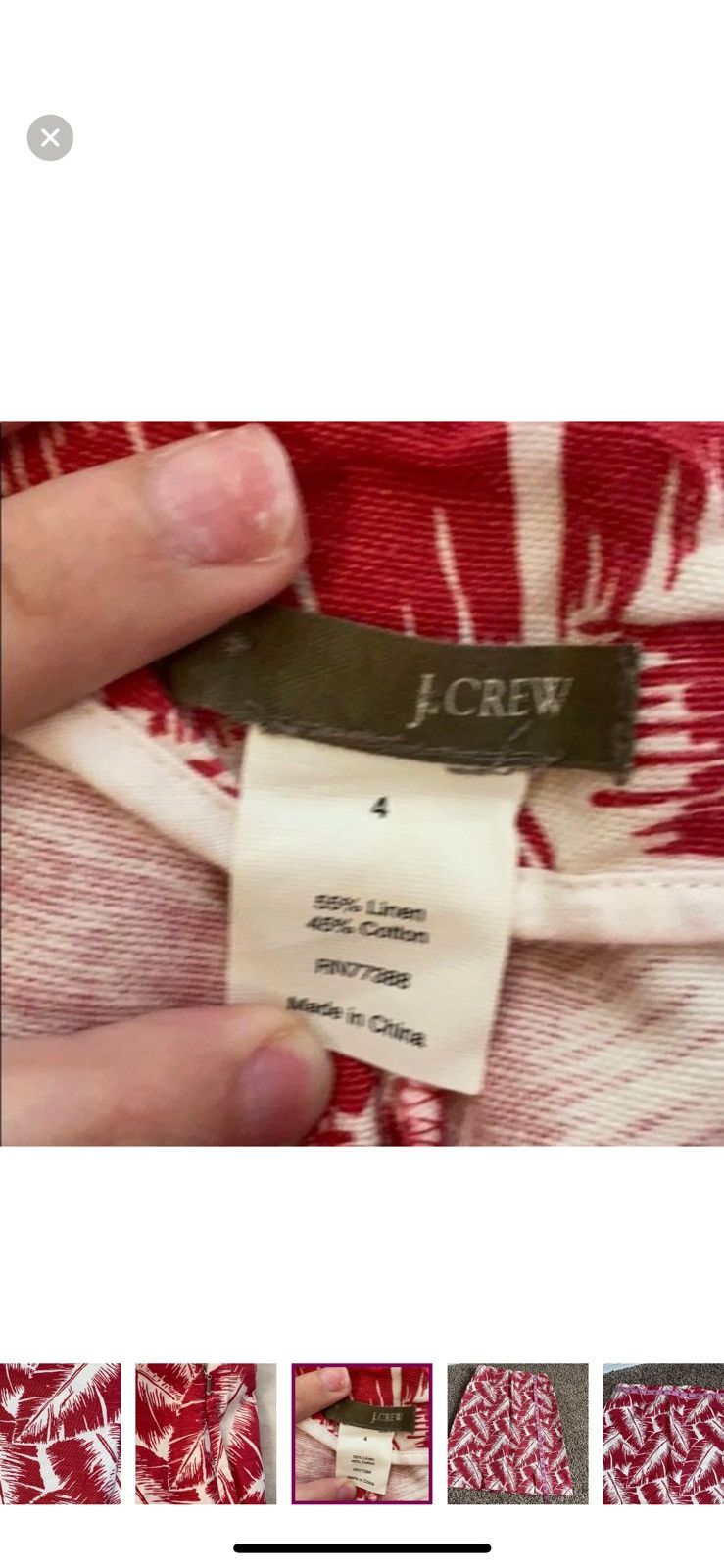 J.Crew J.crew Palm leaf print knee length skirt size 4 Size 27" / US 4 / IT 40 - 3 Thumbnail