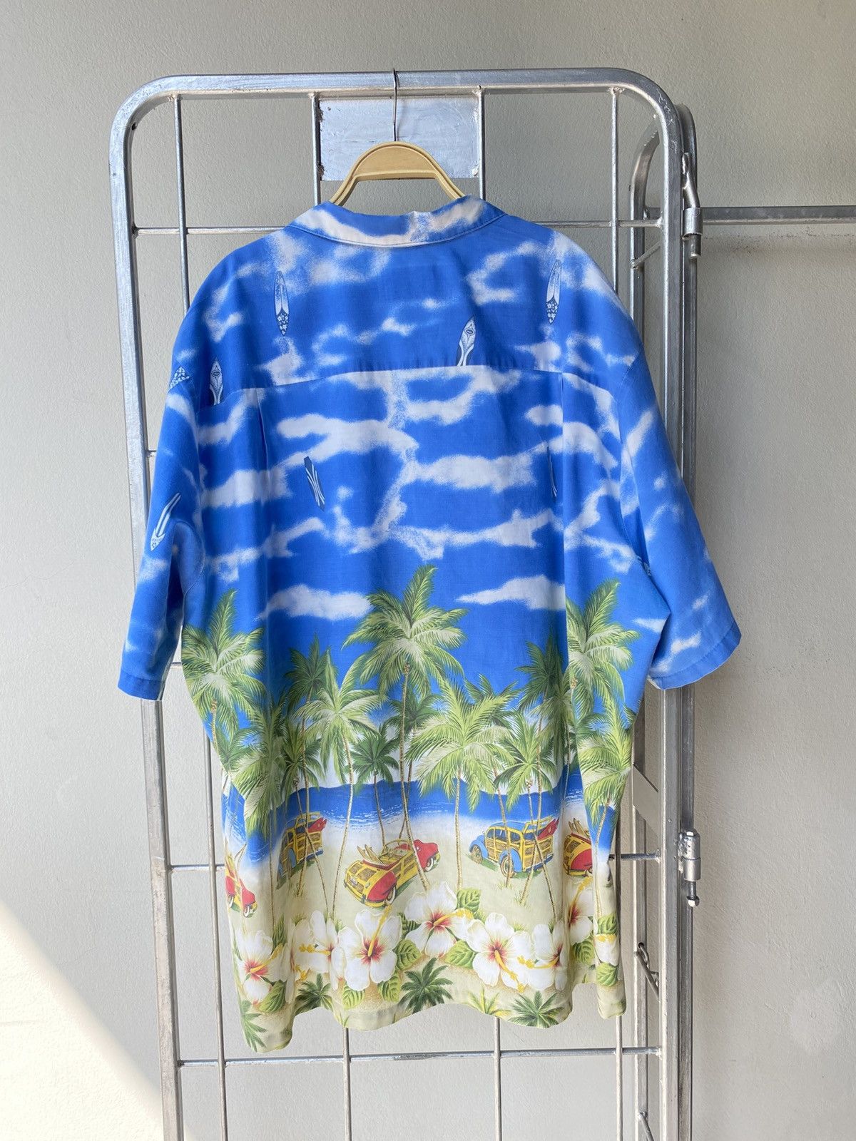 Designer × Vintage KY'S Blue Tropical Palm Hawaiian Shirt Size US XL / EU 56 / 4 - 2 Thumbnail