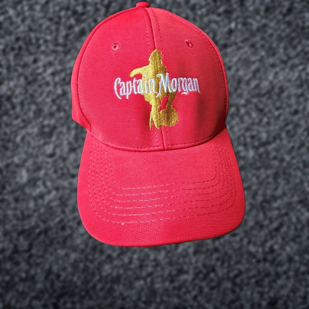 Vintage Captain Morgan Promo Red Gold Adjustable Baseball Cap Hat Mens Casual Size ONE SIZE - 1 Thumbnail