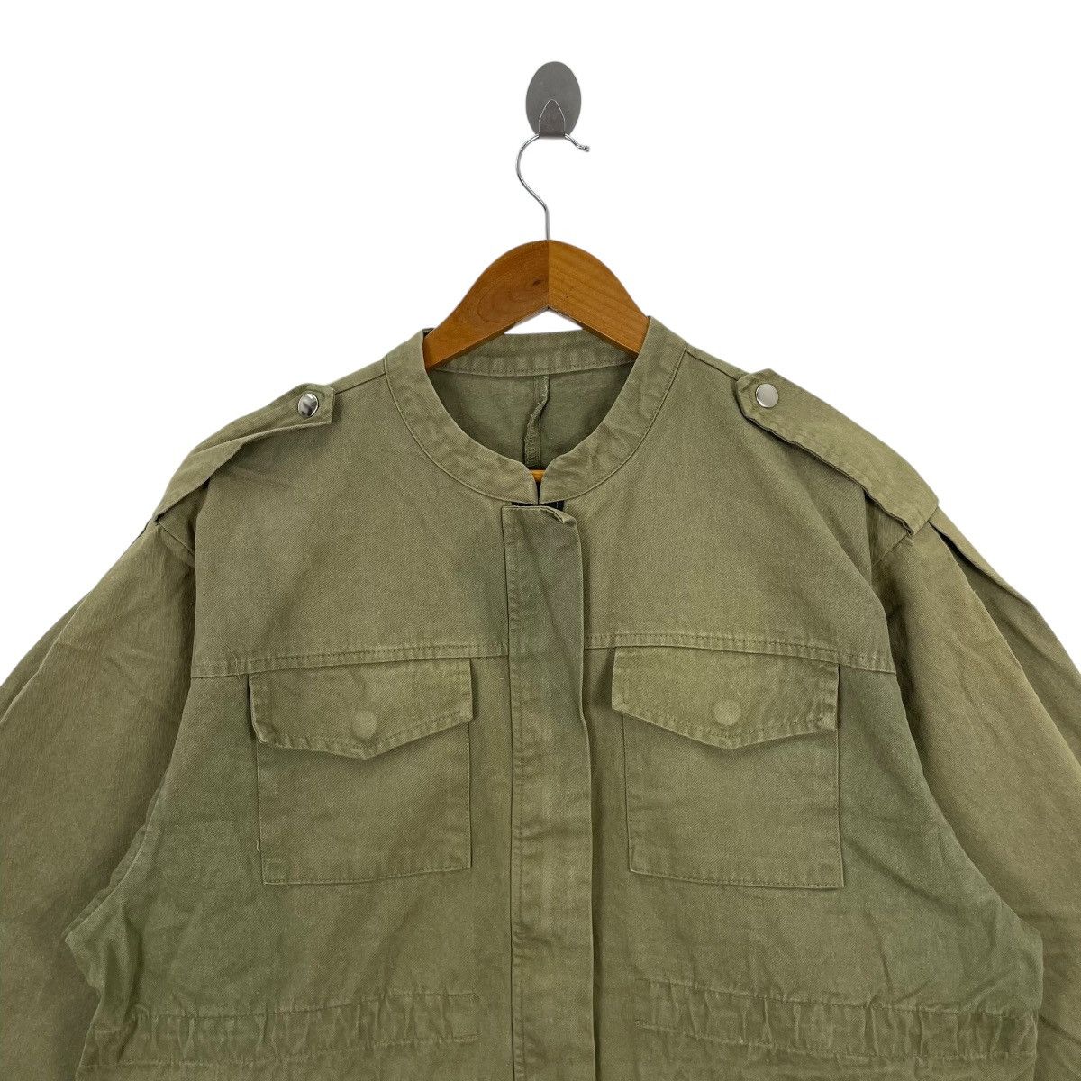 Japanese Brand DHOLIC Cropped Top Military Style Jacket Size US L / EU 52-54 / 3 - 2 Thumbnail