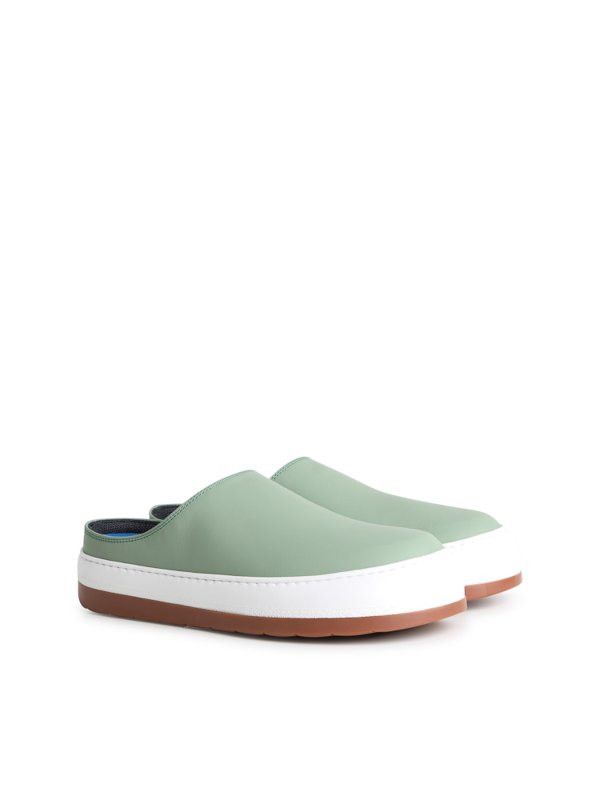 Sunnei o1mle1025 Unisex Dreamy Leather Mules in Sage Green Size US 7 / EU 40 - 2 Thumbnail