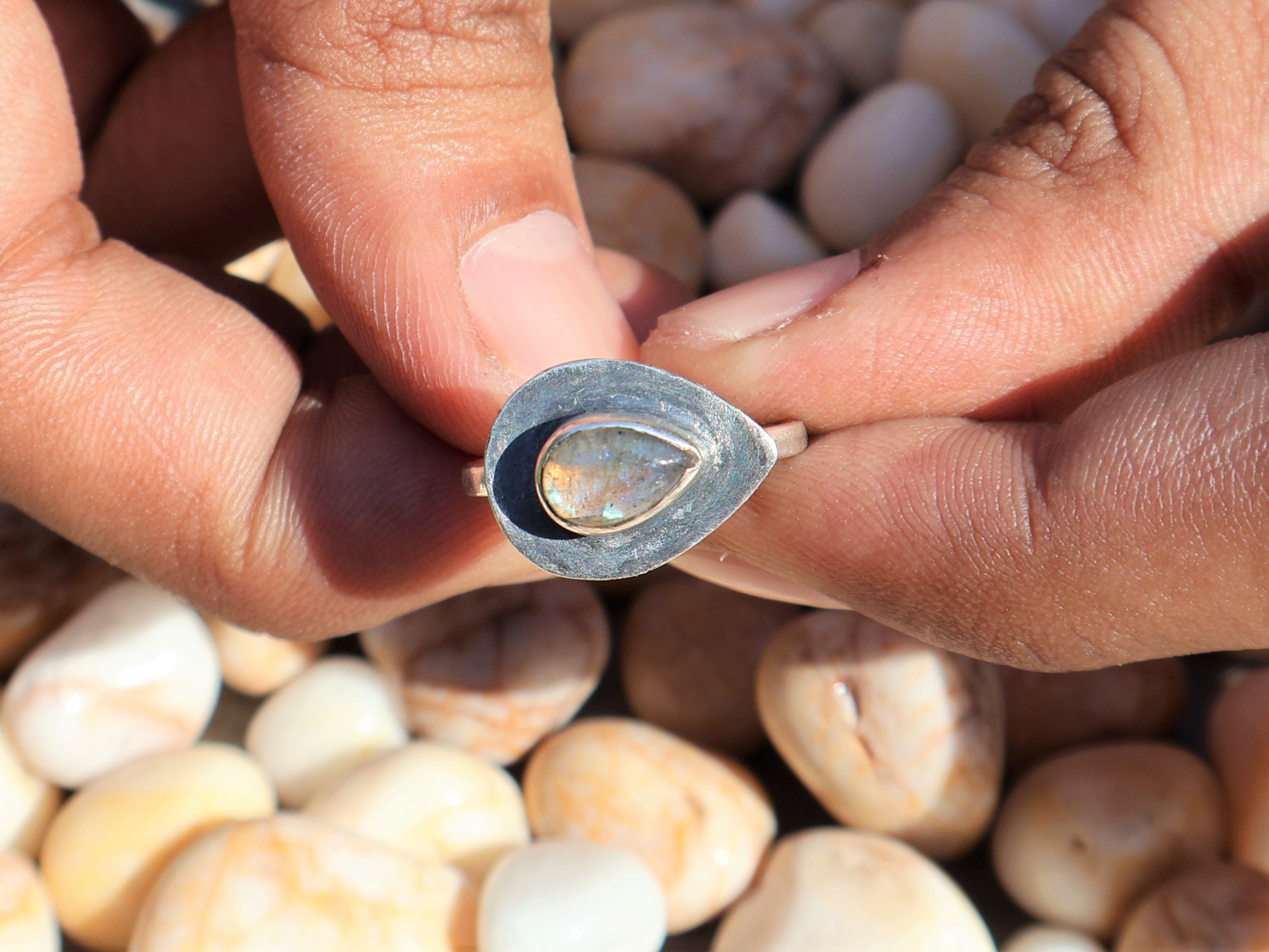 Handmade Labradorite Ring, Handmade Women Ring, 925 Sterling Silver Size ONE SIZE - 4 Thumbnail