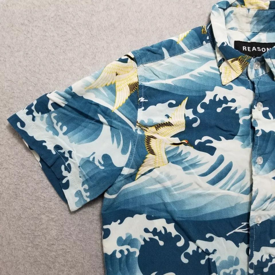 Reason Reason Shirt Men Small Hawaiian Button Up Pocket Casual Size US S / EU 44-46 / 1 - 2 Thumbnail