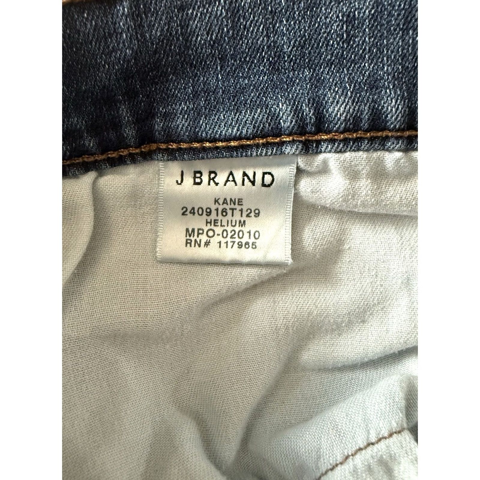 J Brand J Brand Kane Jeans Mens Size 36 Slim Straight Denim Blue 5-Pocket Logo Zipper Button Inseam 28" Regular Rise Mid Vintage: No Size US 37 - 4 Thumbnail