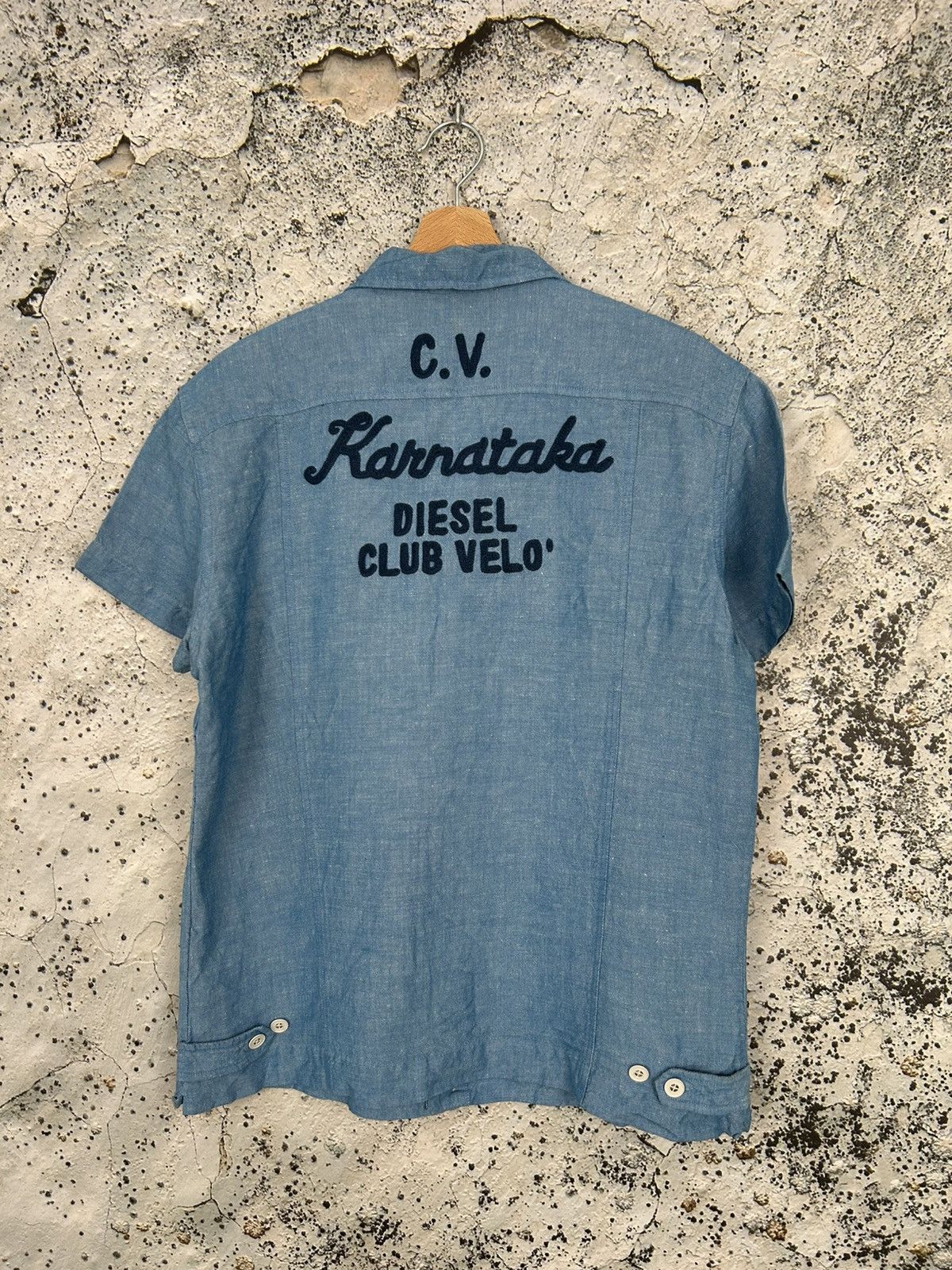 Diesel Vintage Diesel Blue Summer Shirt Avant Garde Y2K 00s Punk Size US L / EU 52-54 / 3 - 4 Thumbnail