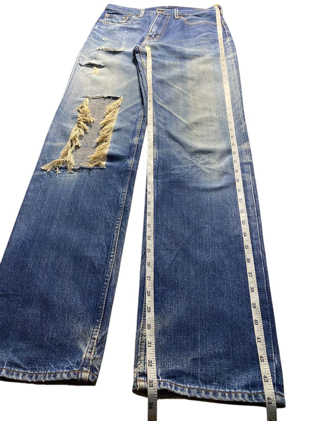 Levi's Vintage Clothing Vintage Levis 502 Mud Wash Ripped Loose Jeans Size US 30 / EU 46 - 16 Thumbnail