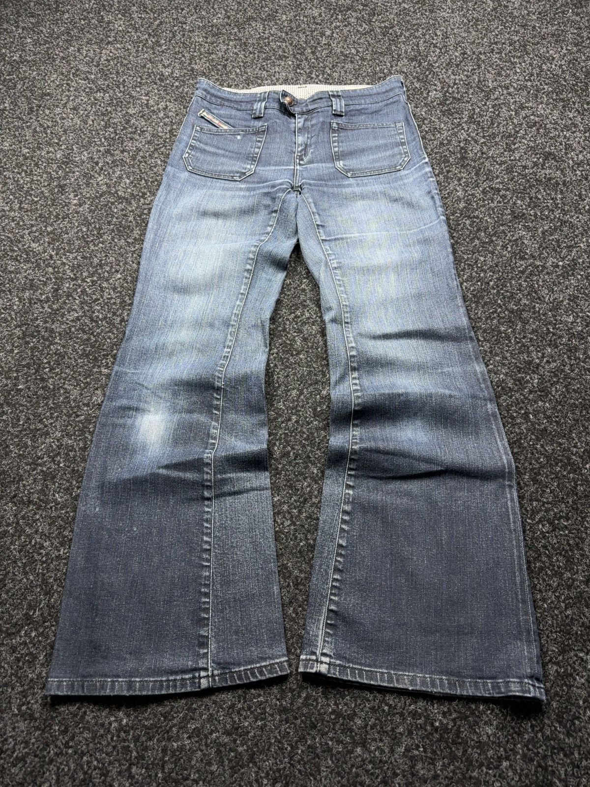 Diesel Retro 00s Diesel Fluzi Y2K Vntg Stretch Bootcut Flared Jeans Size 30" / US 8 / IT 44 - 1 Thumbnail