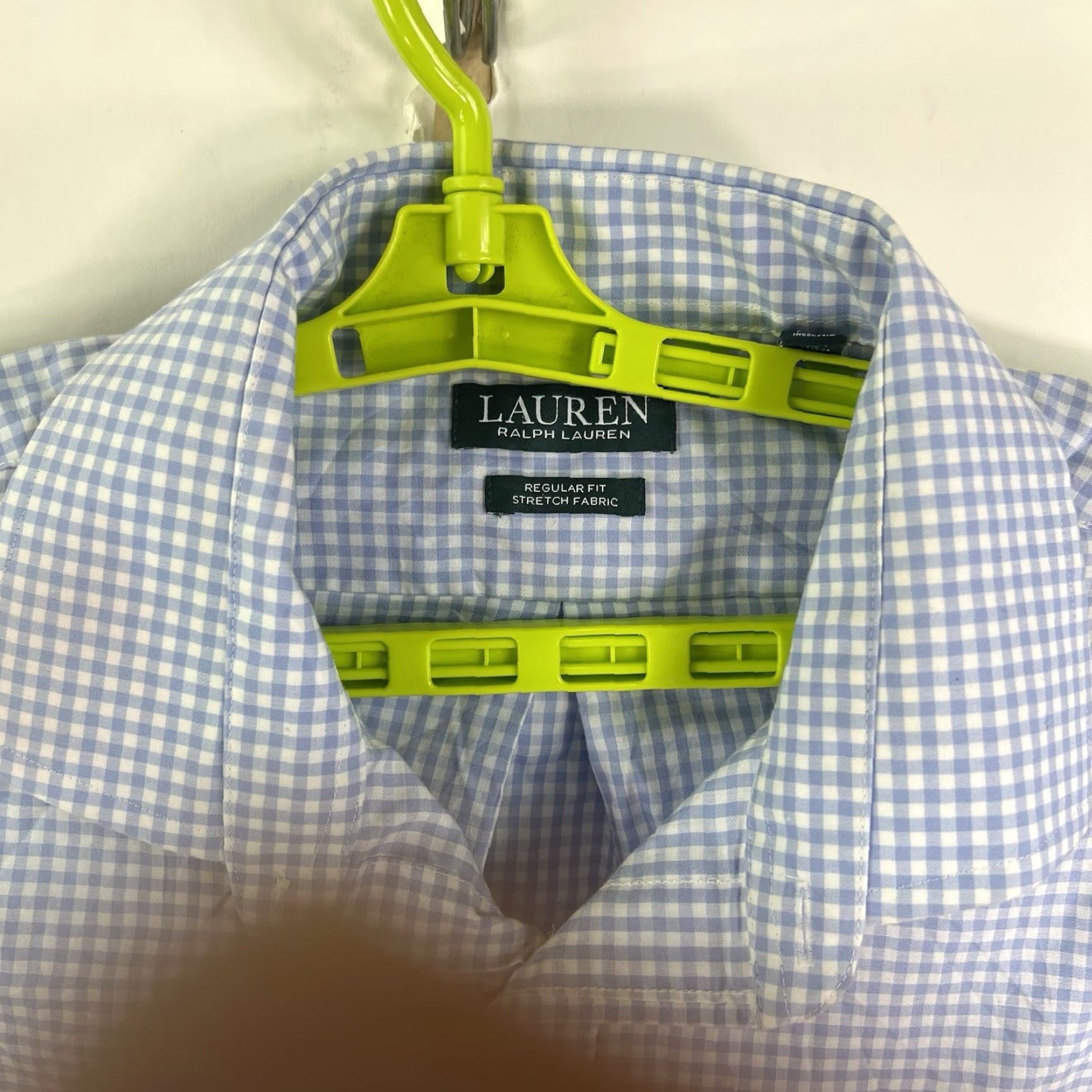 Ralph Lauren Lauren Ralph Lauren Shirt Adult XL Blue Check Button-Up Stretch Mens Size US XL / EU 56 / 4 - 3 Thumbnail
