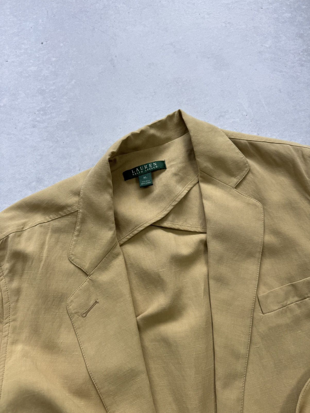 Polo Ralph Lauren Lauren Ralph Lauren Camel Silk Blazer Women’s L Size L / US 10 / IT 46 - 7 Thumbnail