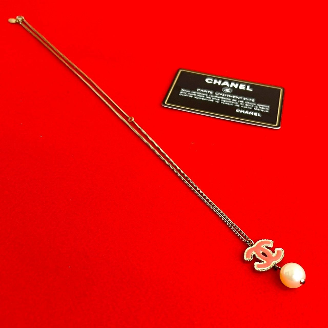 Chanel Chanel Chanel Coco Mark Swing Pearl Necklace Metal Necklace DUTY FREE for USA Size ONE SIZE - 1 Thumbnail