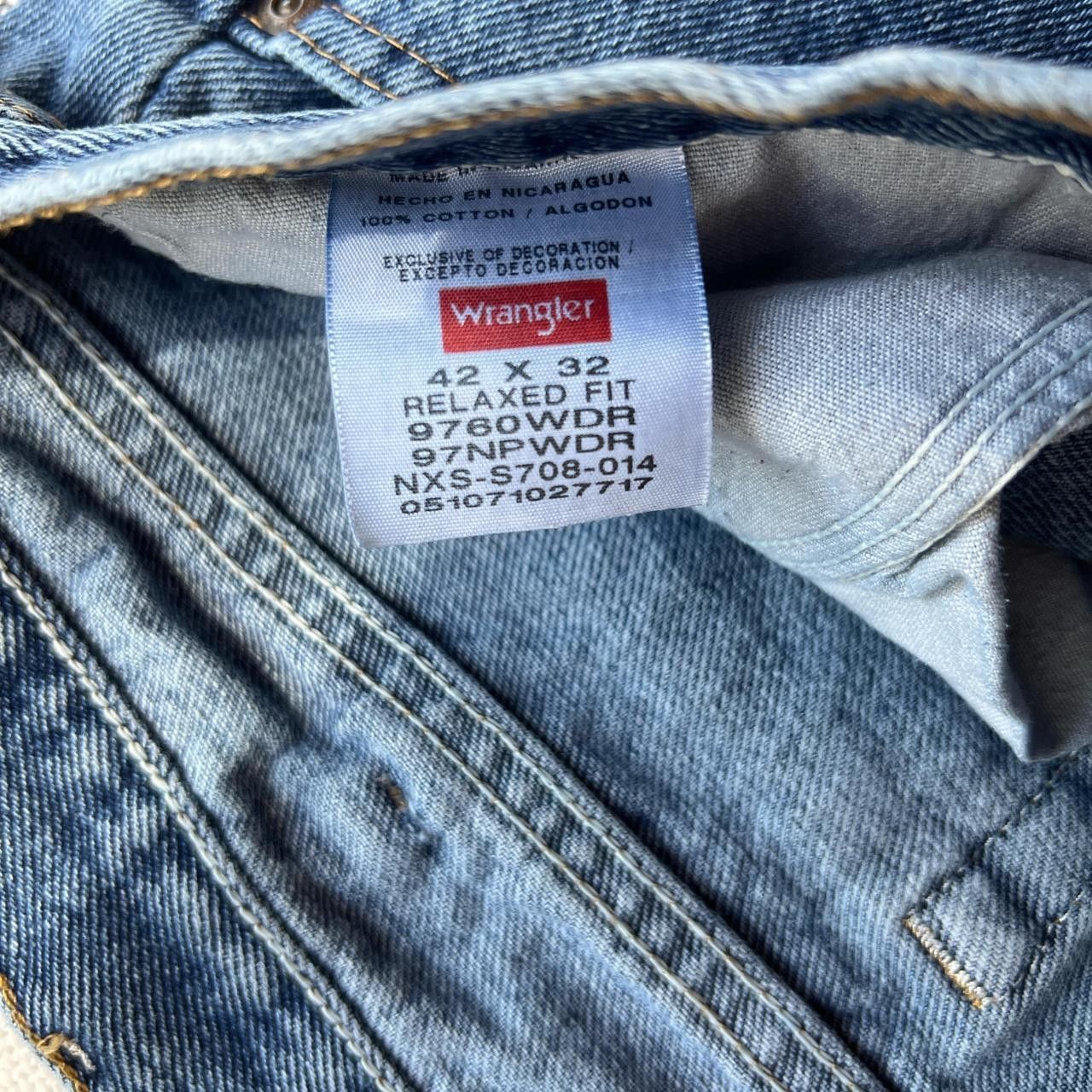 Vintage Vintage Y2K/2000s Baggy Grunge Wrangler Workwear Style Denim Jeans! Size US 42 / EU 58 - 8 Thumbnail