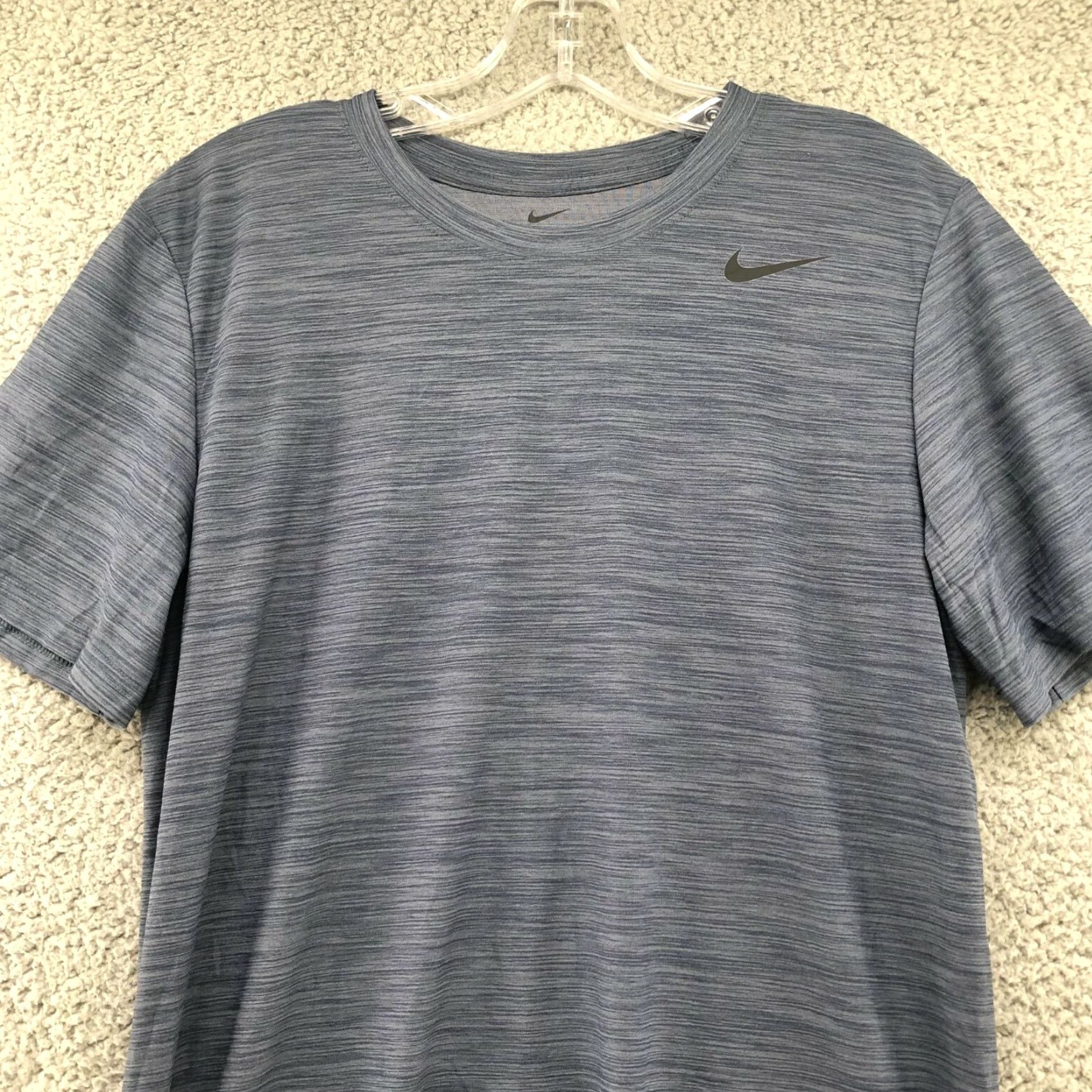 Nike Nike Dri-Fit Shirt Mens S Short Sleeve Gray Active T-Shirt Crewneck Pullover Running Gym Athletic Breathable Moisture-Wicking Size US S / EU 44-46 / 1 - 3 Thumbnail