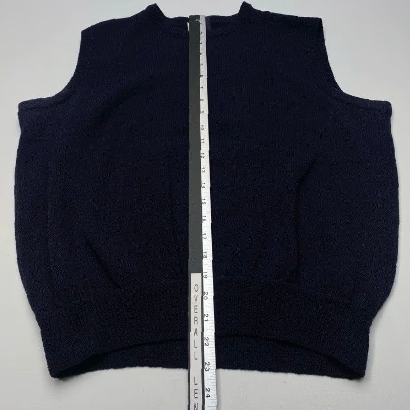 Vintage VINTAGE Beloux Sleeveless Sweater Vest Womens XL Navy Blue Pullover Tight Knit Size XL / US 12-14 / IT 48-50 - 5 Thumbnail