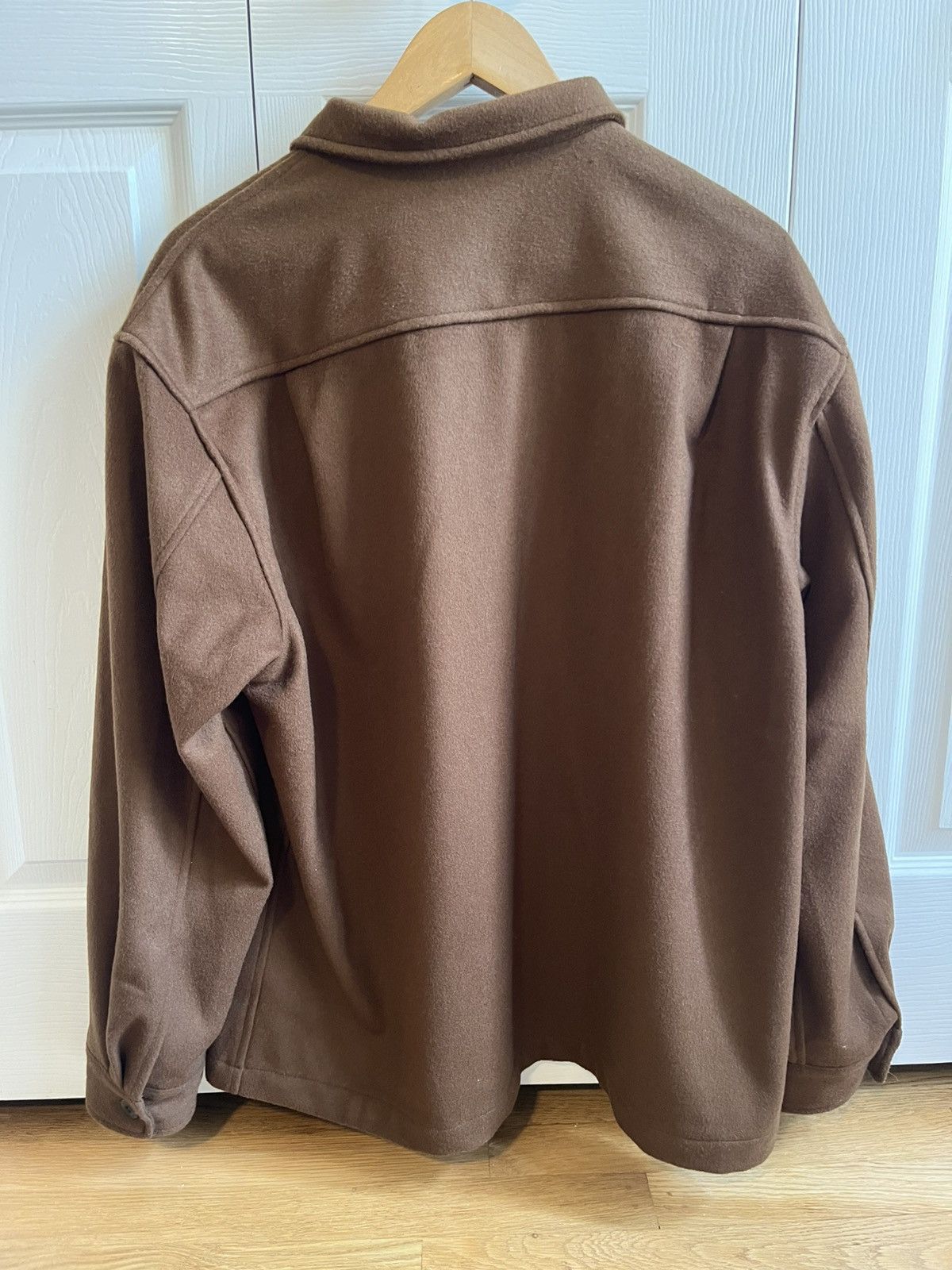 James Coward TRAVAIL SHIRT - BROWN WOOL FLANNEL Size US XL / EU 56 / 4 - 4 Thumbnail