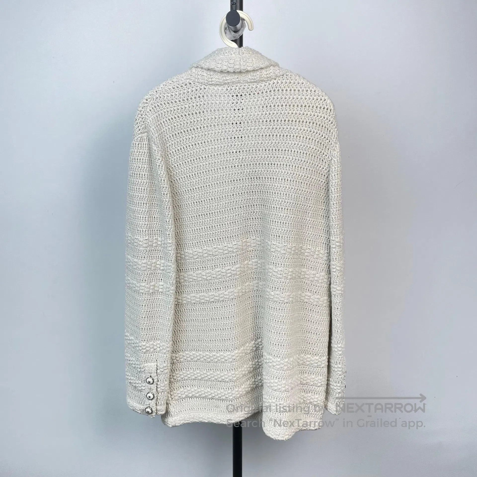Chanel Chanel White Silver Thread Four Pocket Knit Cardigan Jacke Size XS / US 0-2 / IT 36-38 - 2 Thumbnail