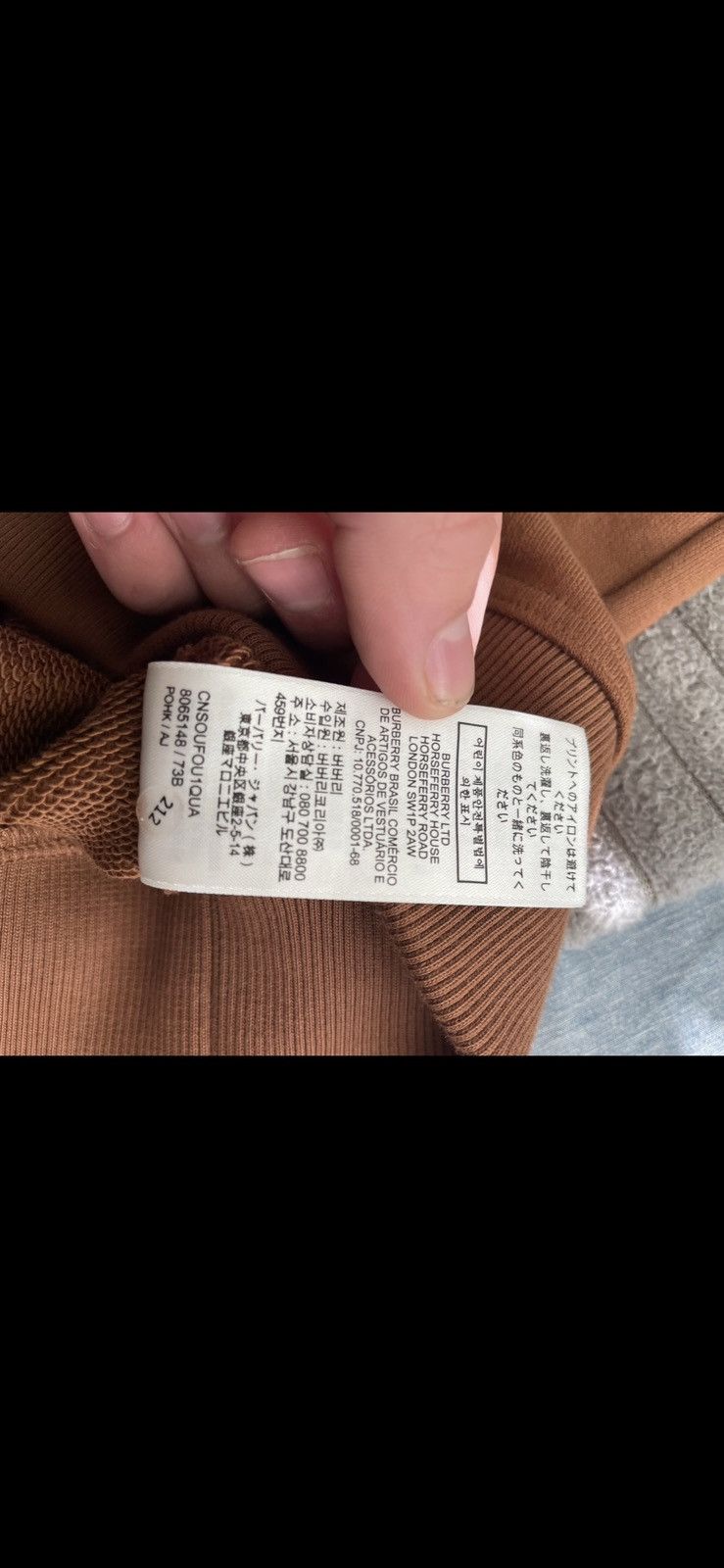 Burberry 500$ Burberry Logo Hoodie "Dark Birch" Size US XXL / EU 58 / 5 - 5 Thumbnail
