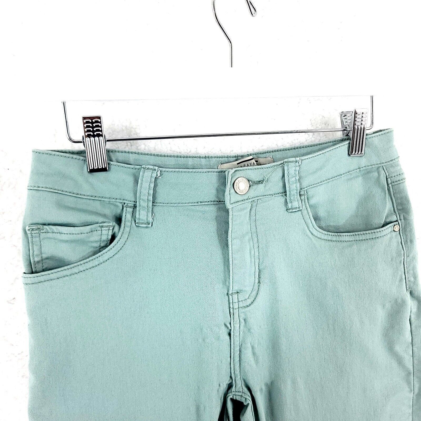 Vintage Papaya USA Seafoam Green Cotton Spandex Polyester Mid Rise W Size US 28 / EU 44 - 2 Thumbnail