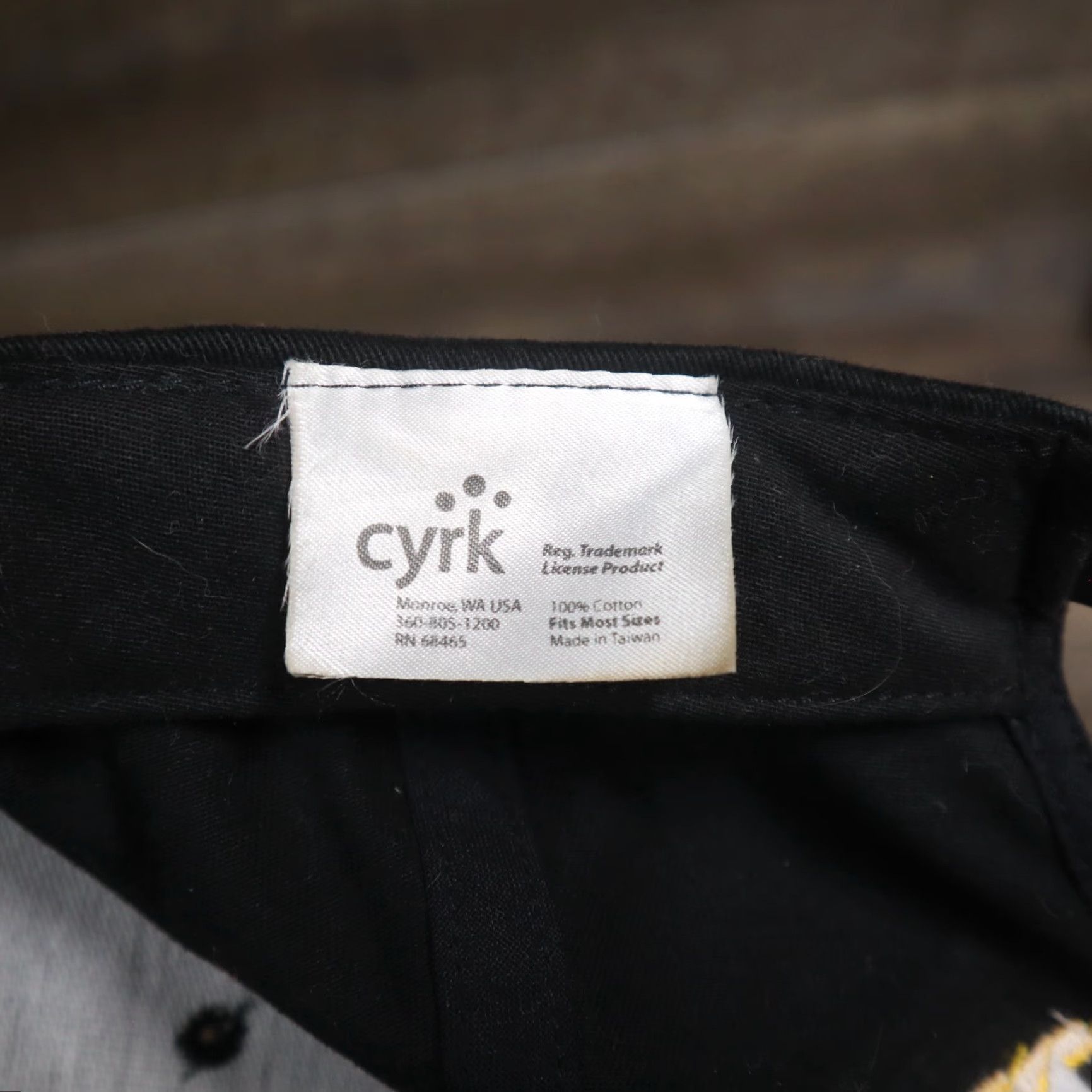 Spell VINTAGE Cyrk Black Snapback Hat Forklift Spell Out Logo 1990s Mens Adjustable Cap Size ONE SIZE - 7 Thumbnail