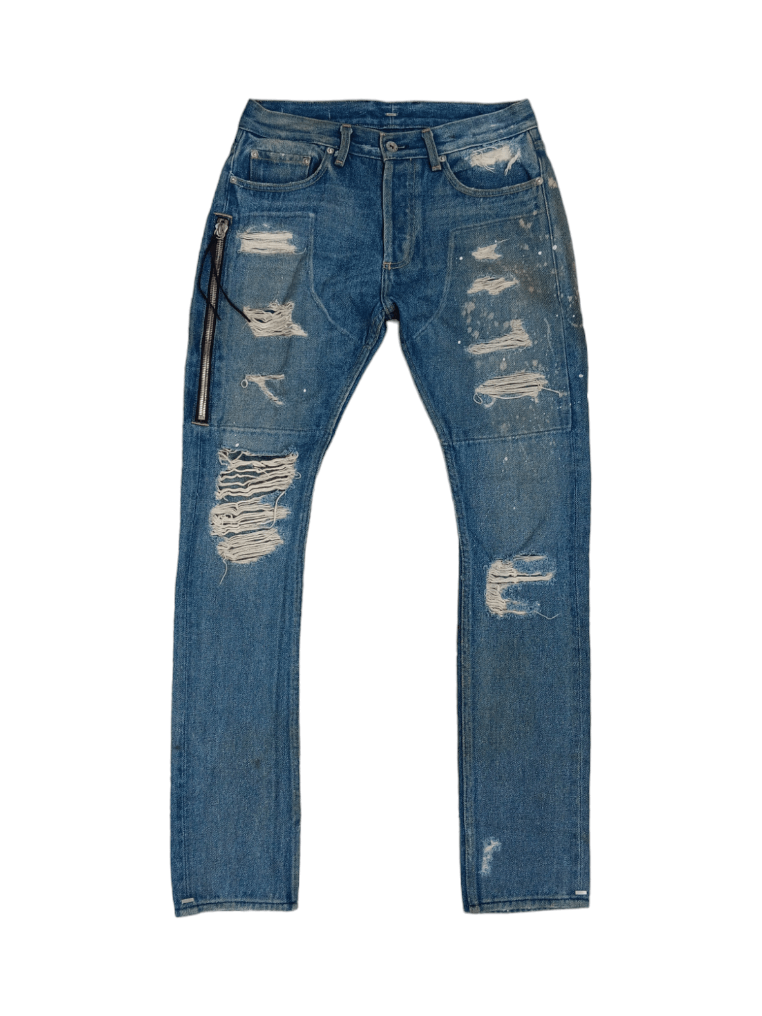 Image of Distressed Denim x Mr Completely Trafford Slim Jeans in Blue, Men's (Size 30)