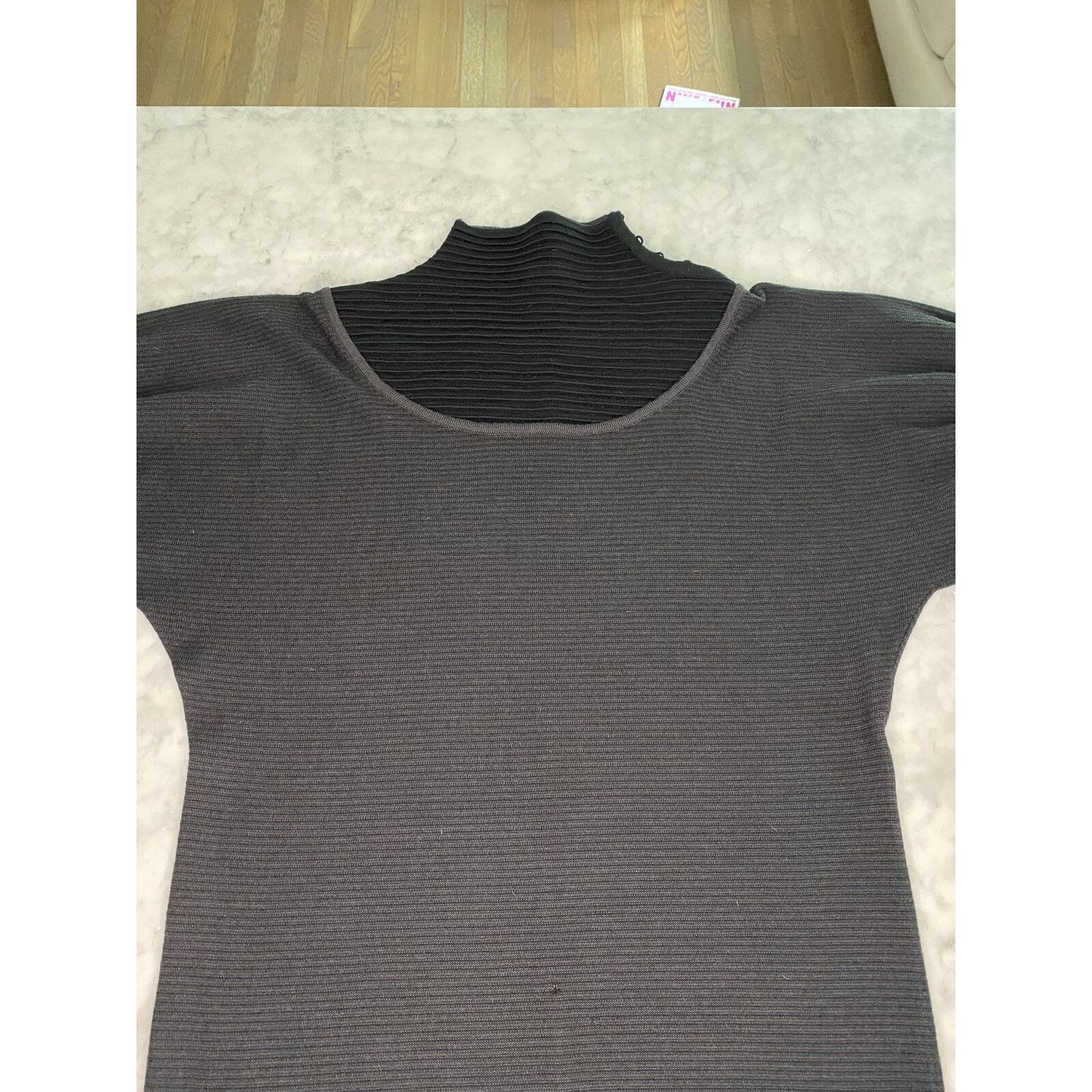 Fendi FENDI Merino Wool Ribbed Dress-Size40 Medium-Navy Blue-Italy Size M / US 6-8 / IT 42-44 - 1 Thumbnail