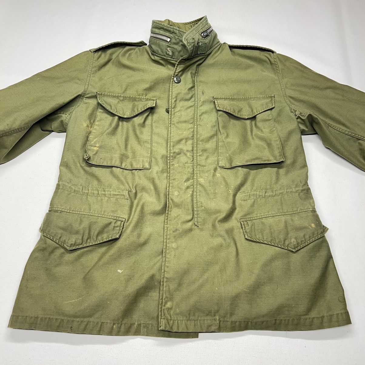 Vintage VTG Army Jacket Green M-65 Coat Field Cold Weather Military Size US M / EU 48-50 / 2 - 2 Thumbnail