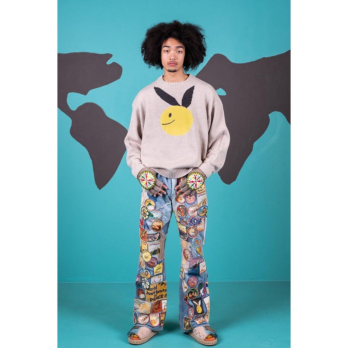 Kapital Kapital 12.5oz Denim 5P Rat Flare Pants (BEAUTIFUL WORLD) Size US 32 / EU 48 - 2 Thumbnail