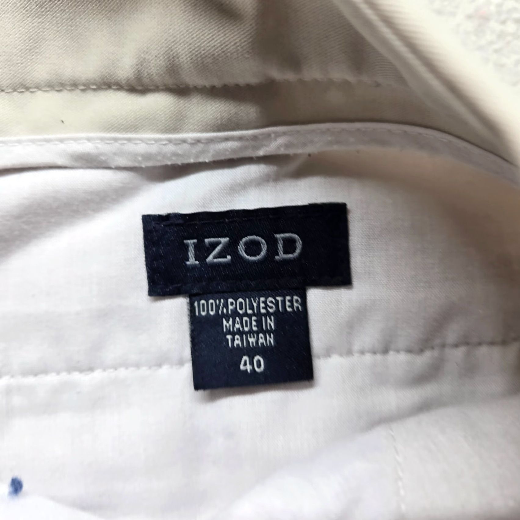 Izod IZOD Khaki Stretch Adult Men's Size 40 Beige Regular Pant Chino Front Flat Front Casual Size US 40 / EU 56 - 3 Thumbnail