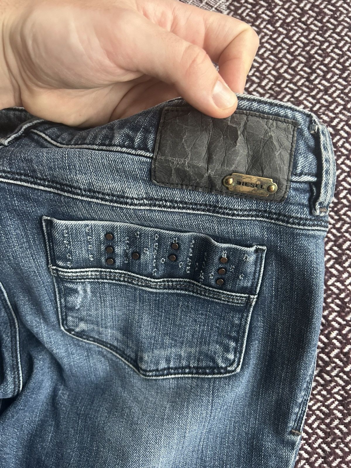 Diesel Vintage Diesel Wenga Washed Denim Jeans Distressed Size W29 Size 29" - 12 Thumbnail