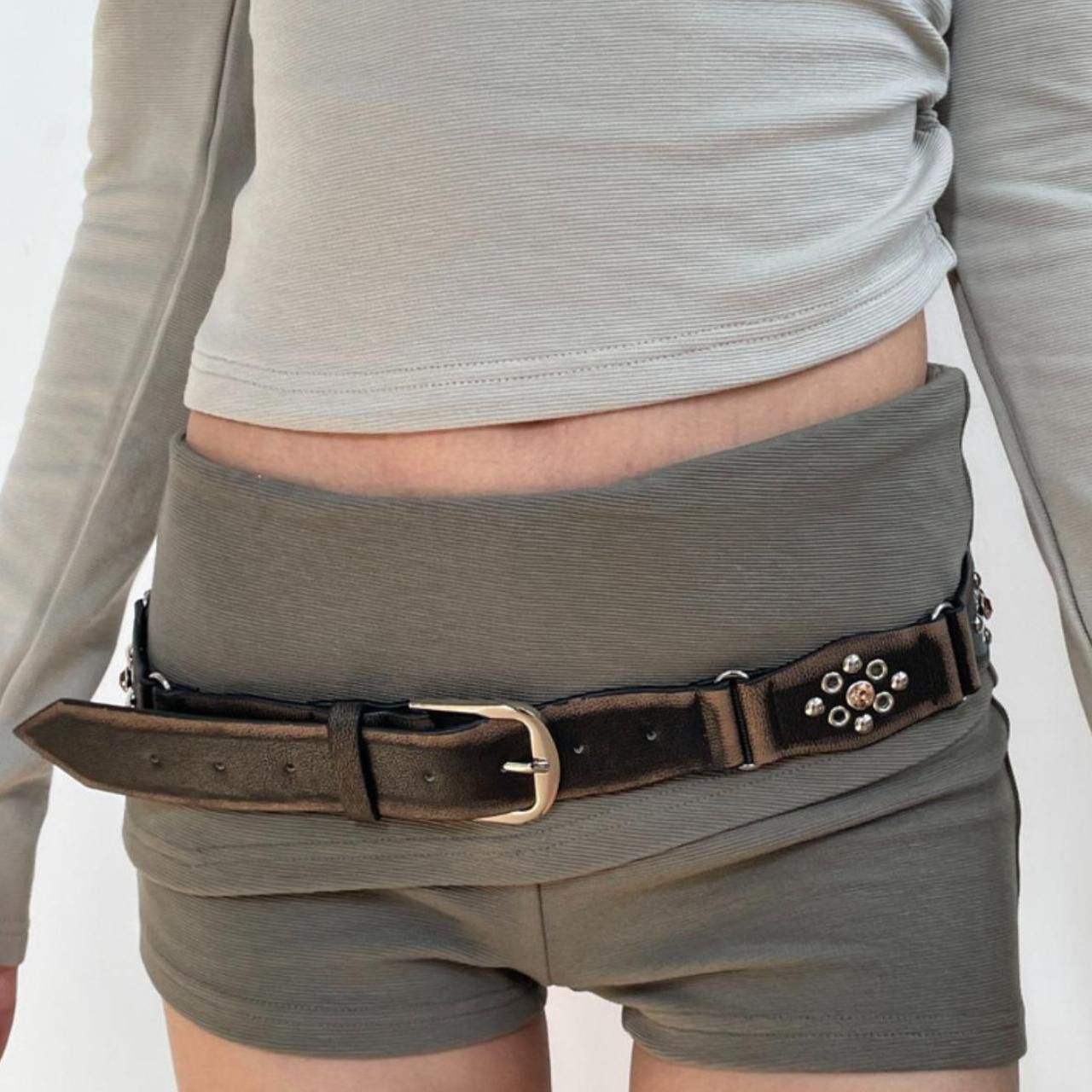 Japanese Brand Y2K Black Chunky Oversized Buckle Boho Belt Size ONE SIZE - 4 Thumbnail