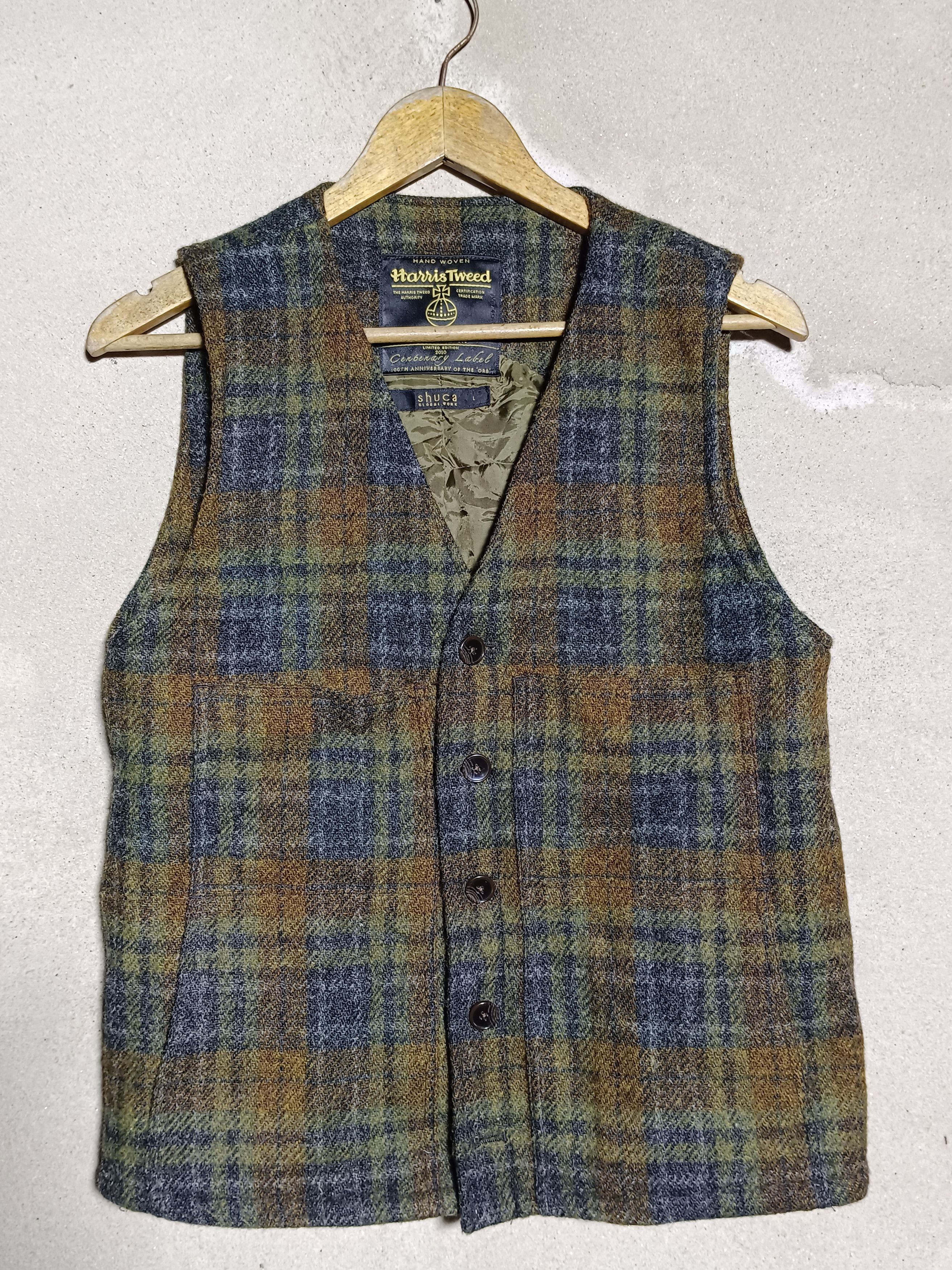 Harris Tweed × Vintage Harris Tweed Limited Edition 100TH Anniversary Vest Jacket Size US L / EU 52-54 / 3 - 1 Thumbnail