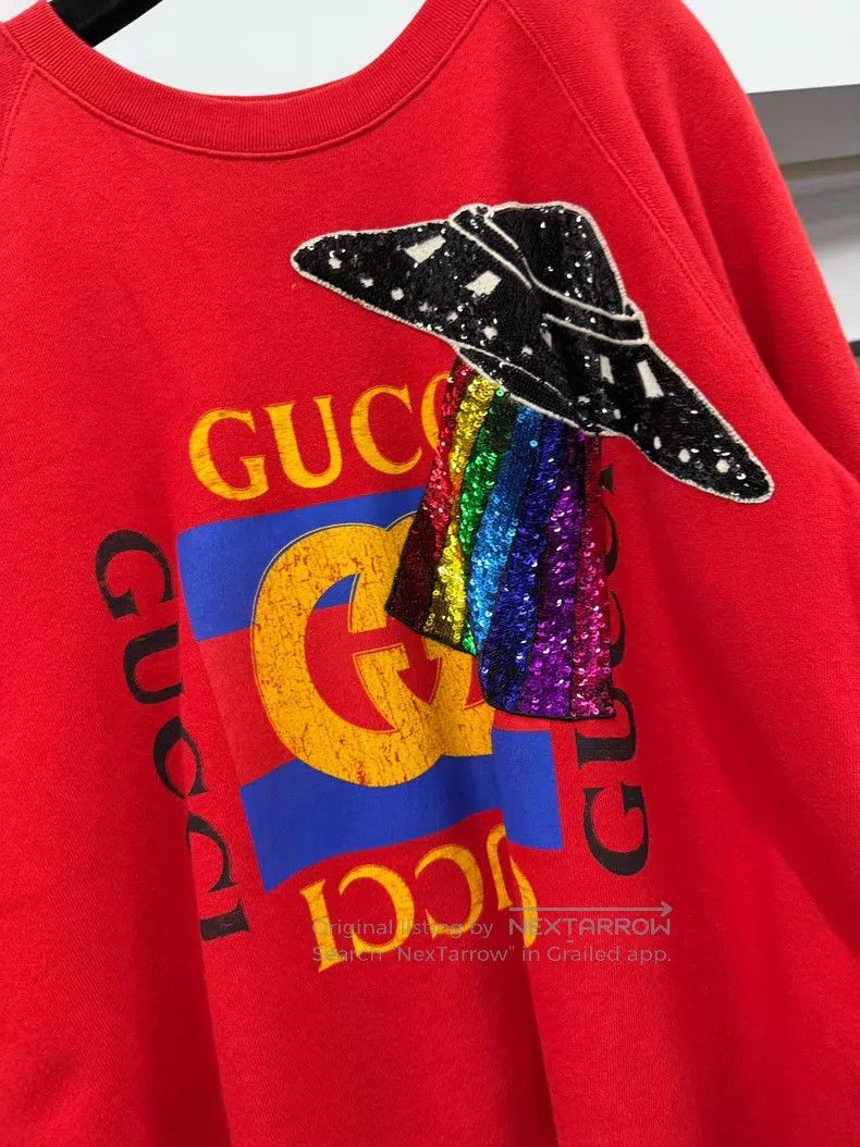 Gucci Gucci Red printed sequin sweatshirt Size US S / EU 44-46 / 1 - 2 Thumbnail