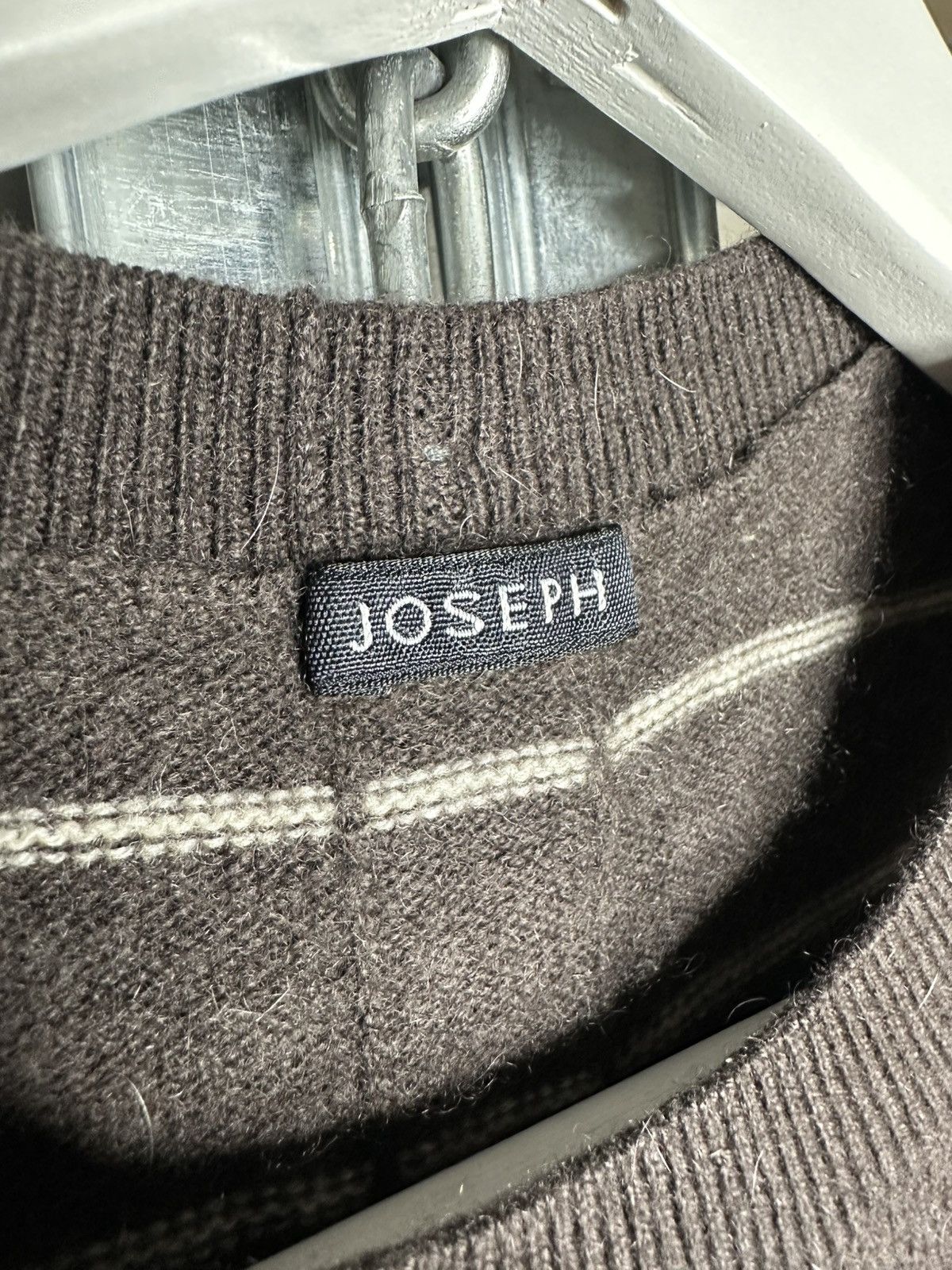 Joseph Luxury Wool Cashmere Striped Polka Dot Knit Sweater