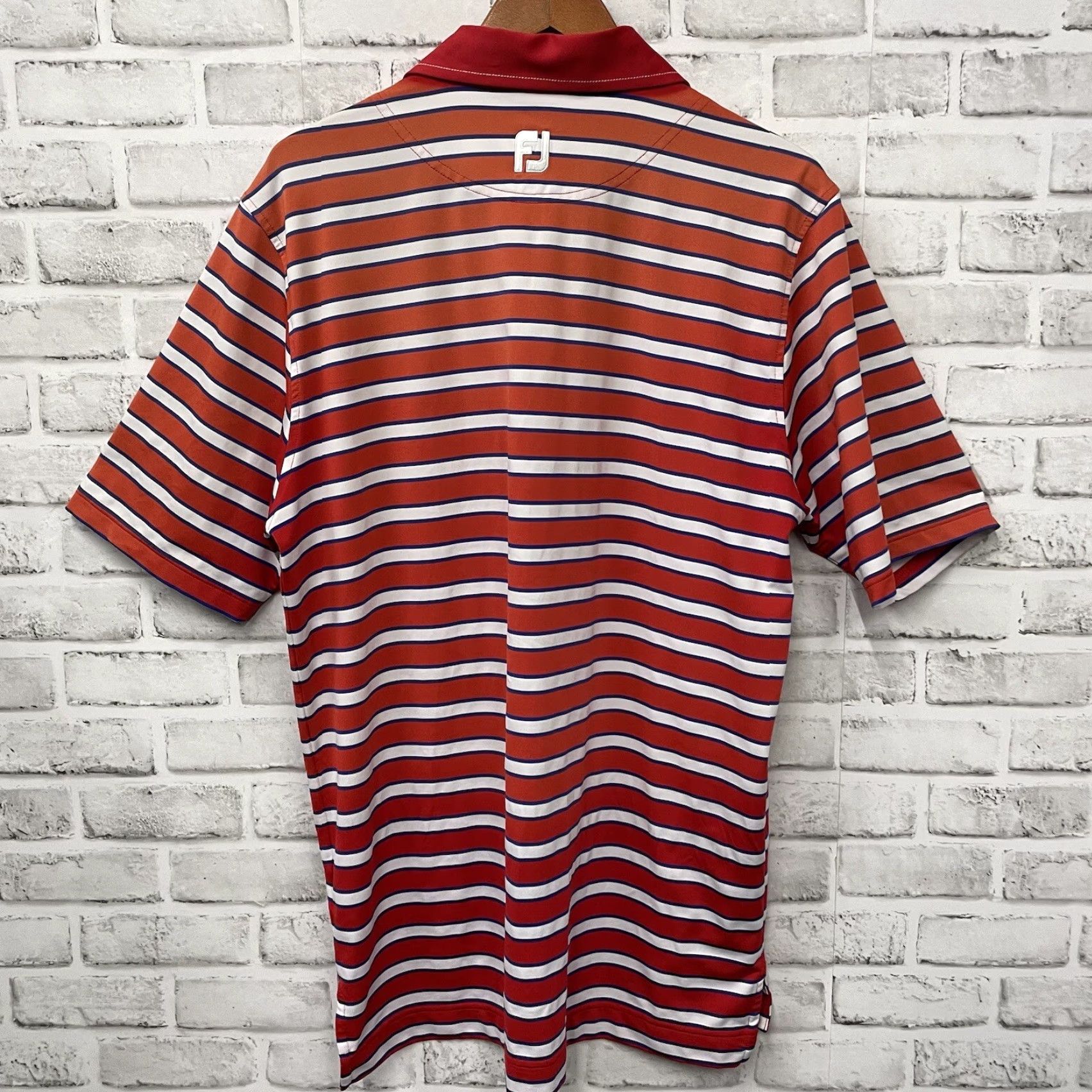 Footjoy FootJoy Athletic Striped Polo Shirt Mens Size L Multicolor Athletic Fit Stretchy Regular Polo Men Size US L / EU 52-54 / 3 - 5 Thumbnail