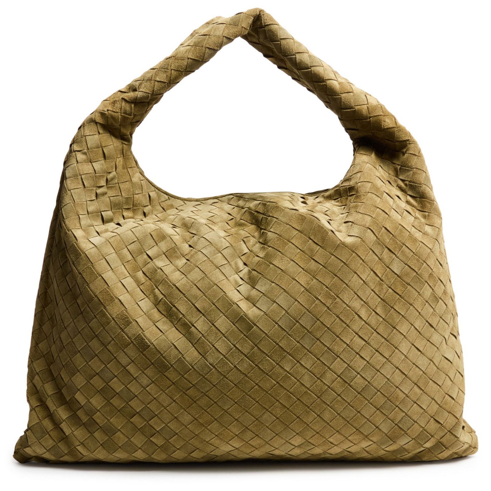 BOTTEGA VENETA Hop Large $5700 Mud Suede Shoulder Bag New &