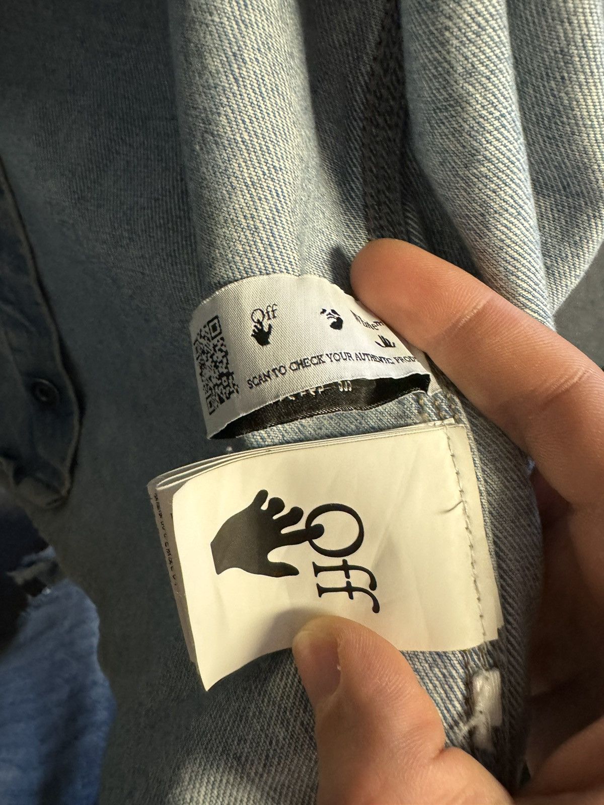 Off-White Off-White Scribble Arrow Denim Jacket Size US M / EU 48-50 / 2 - 3 Thumbnail