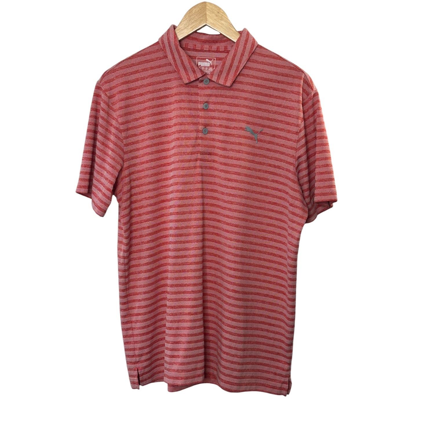 Puma PUMA Red Stripe Short Sleeve Polo Shirt Men's Size Large Size US L / EU 52-54 / 3 - 1 Thumbnail