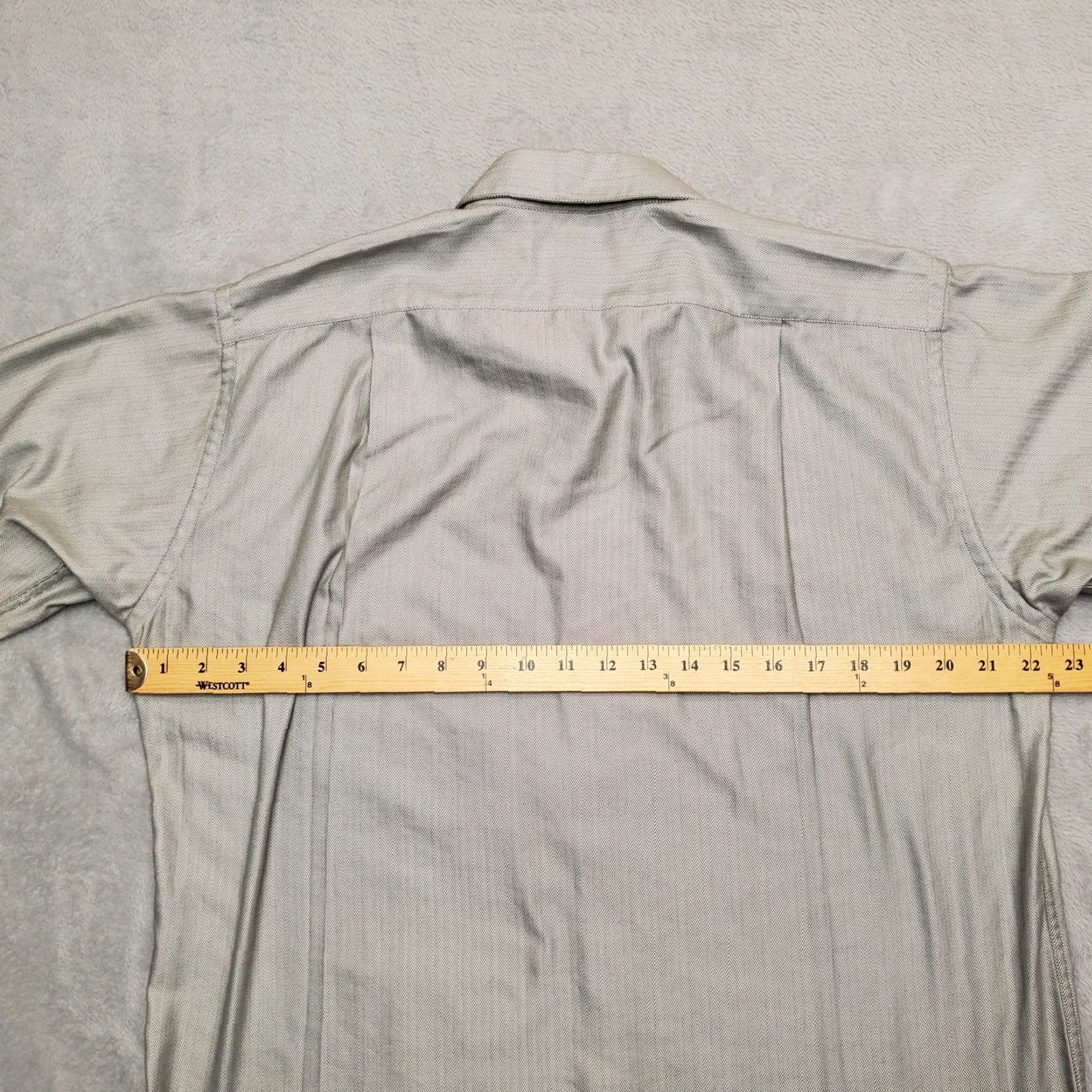Vintage Essante Shirt Men Medium Beige 15.5 Herringbone Cotton Blend Casual Short Sleeve Button-Up Size US L / EU 52-54 / 3 - 7 Thumbnail