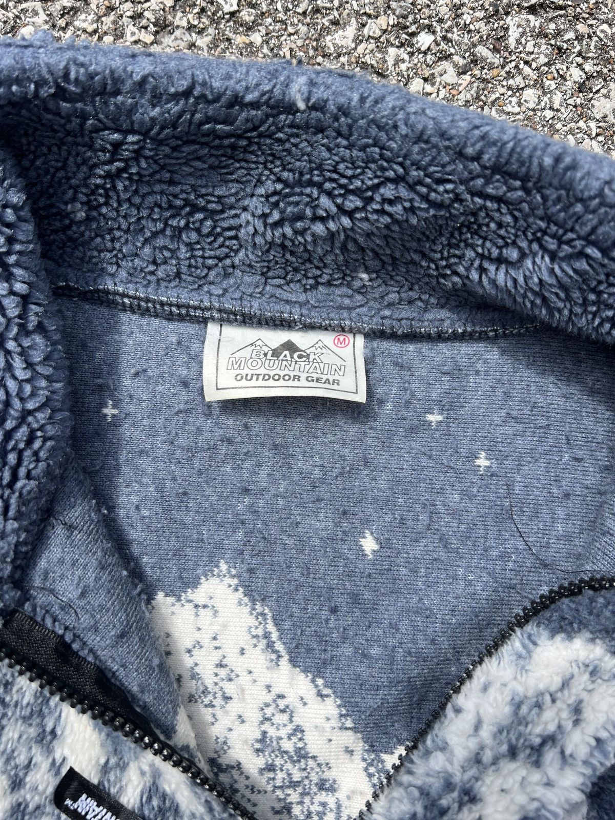 Vintage Mountain Print Fluffy Yarn Fleece Jacket Size US M / EU 48-50 / 2 - 5 Thumbnail