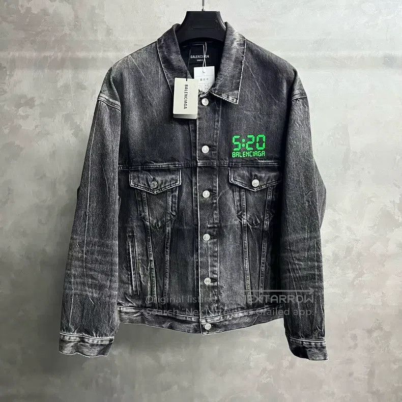 Balenciaga Balenciaga Solid color distressed digital print denim jack Size US XS / EU 42 / 0 - 1 Thumbnail