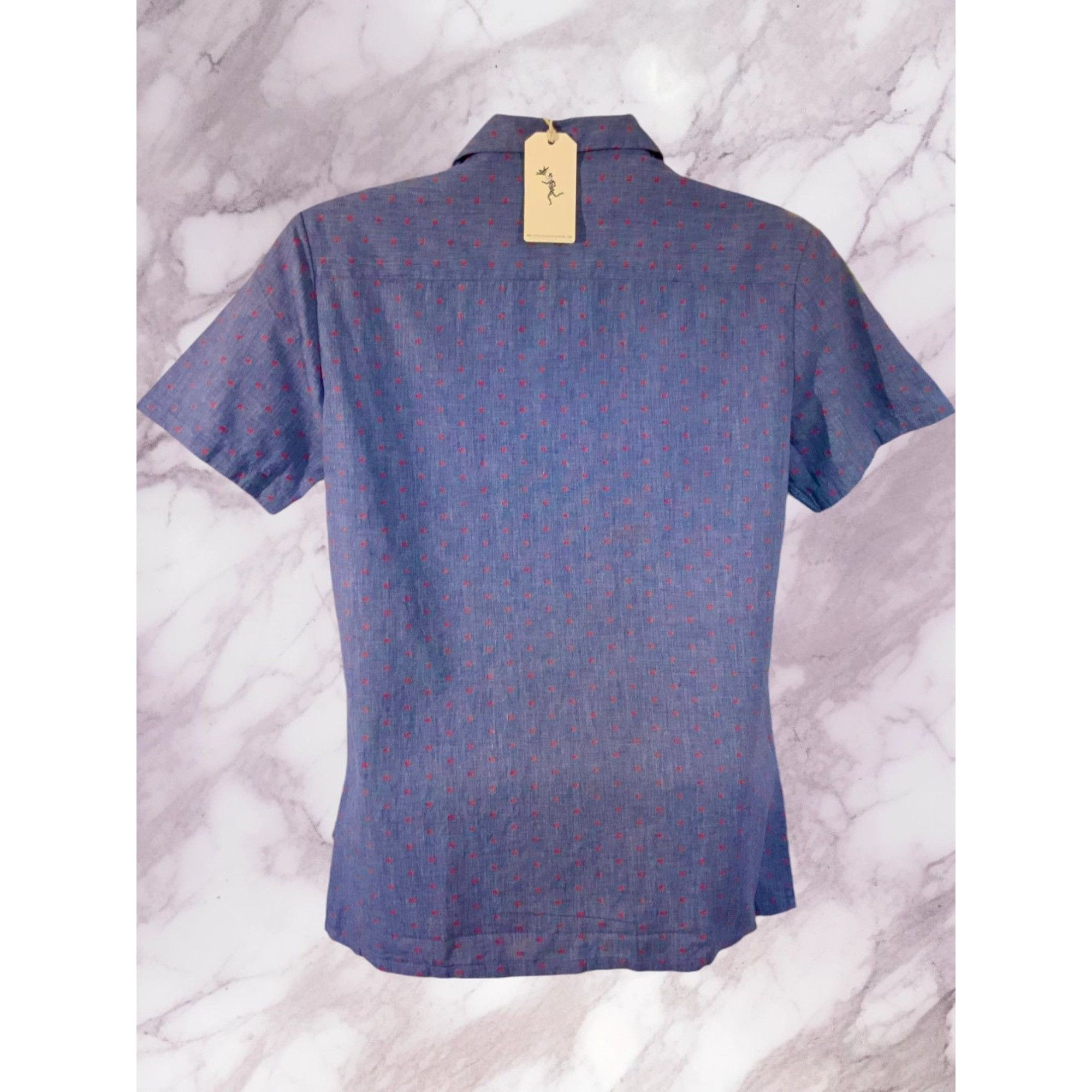 Civil Society Civil Society Mens Short Sleeve Button Shirt Small Blue NEW Size US S / EU 44-46 / 1 - 4 Thumbnail