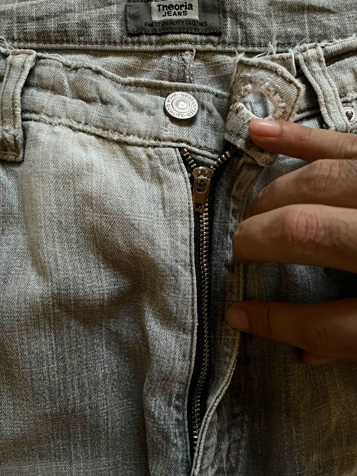 Japanese Brand Vintage Japanese Brand Distressed Grey Flare Jeans Size US 29 - 3 Thumbnail