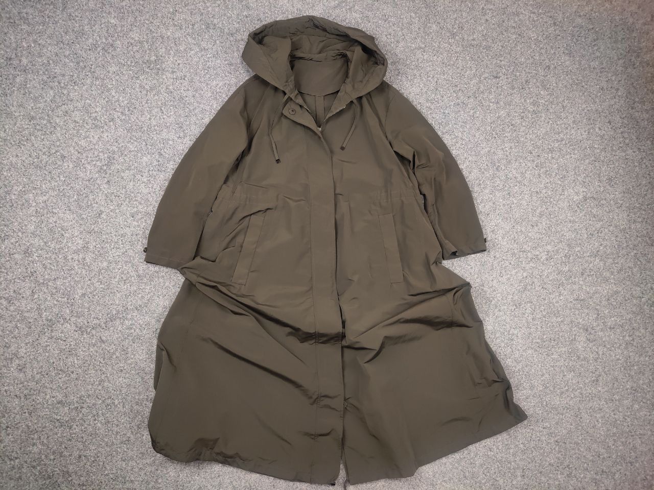 Max Mara 'S Max Mara Italy Design long khaki raincoat hooded Jacket Size M / US 6-8 / IT 42-44 - 2 Thumbnail