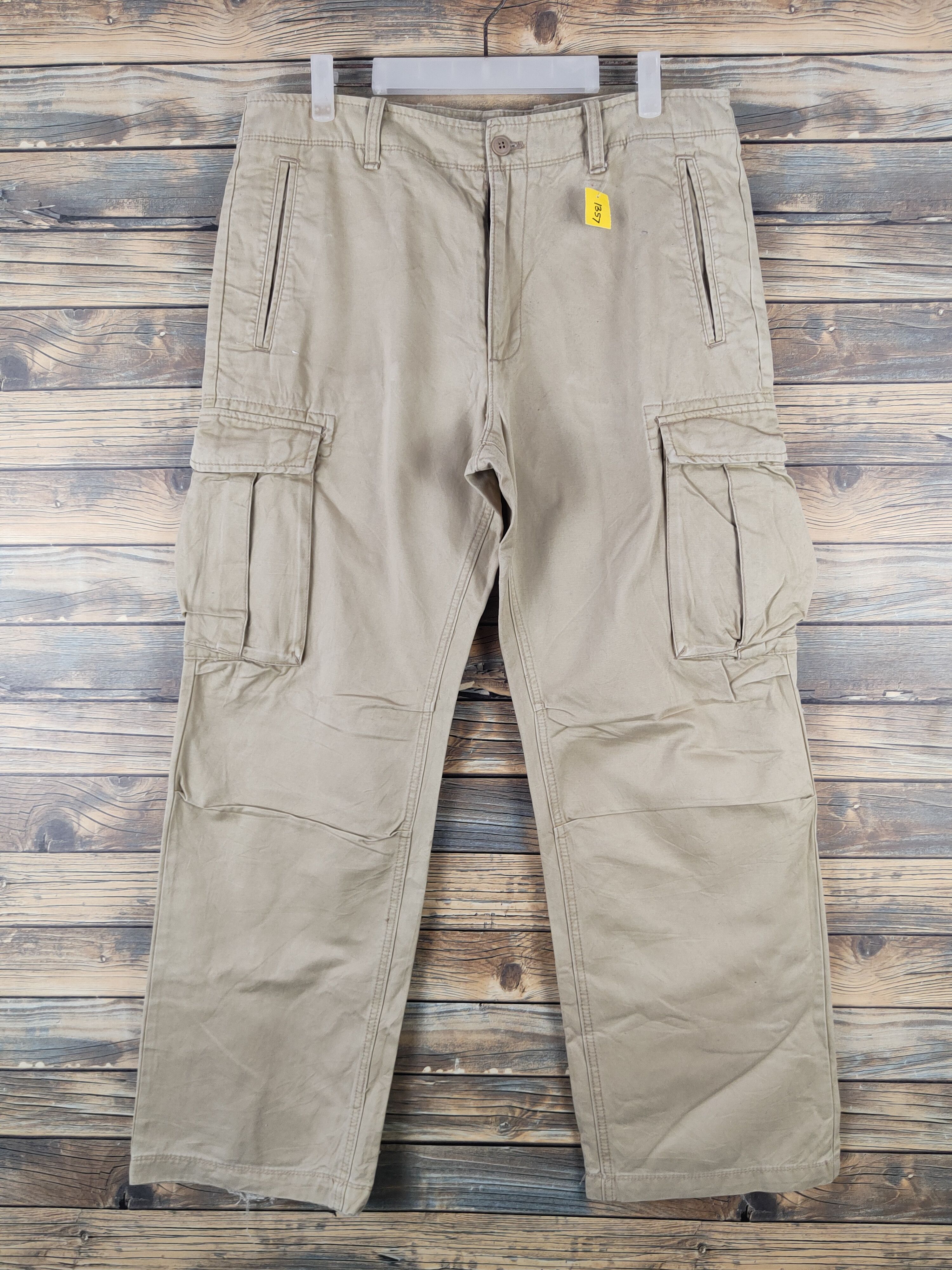 Japanese Brand DL Gap Beige Multipocket Tactical Cargo Pants #1357 Size US 34 / EU 50 - 1 Thumbnail